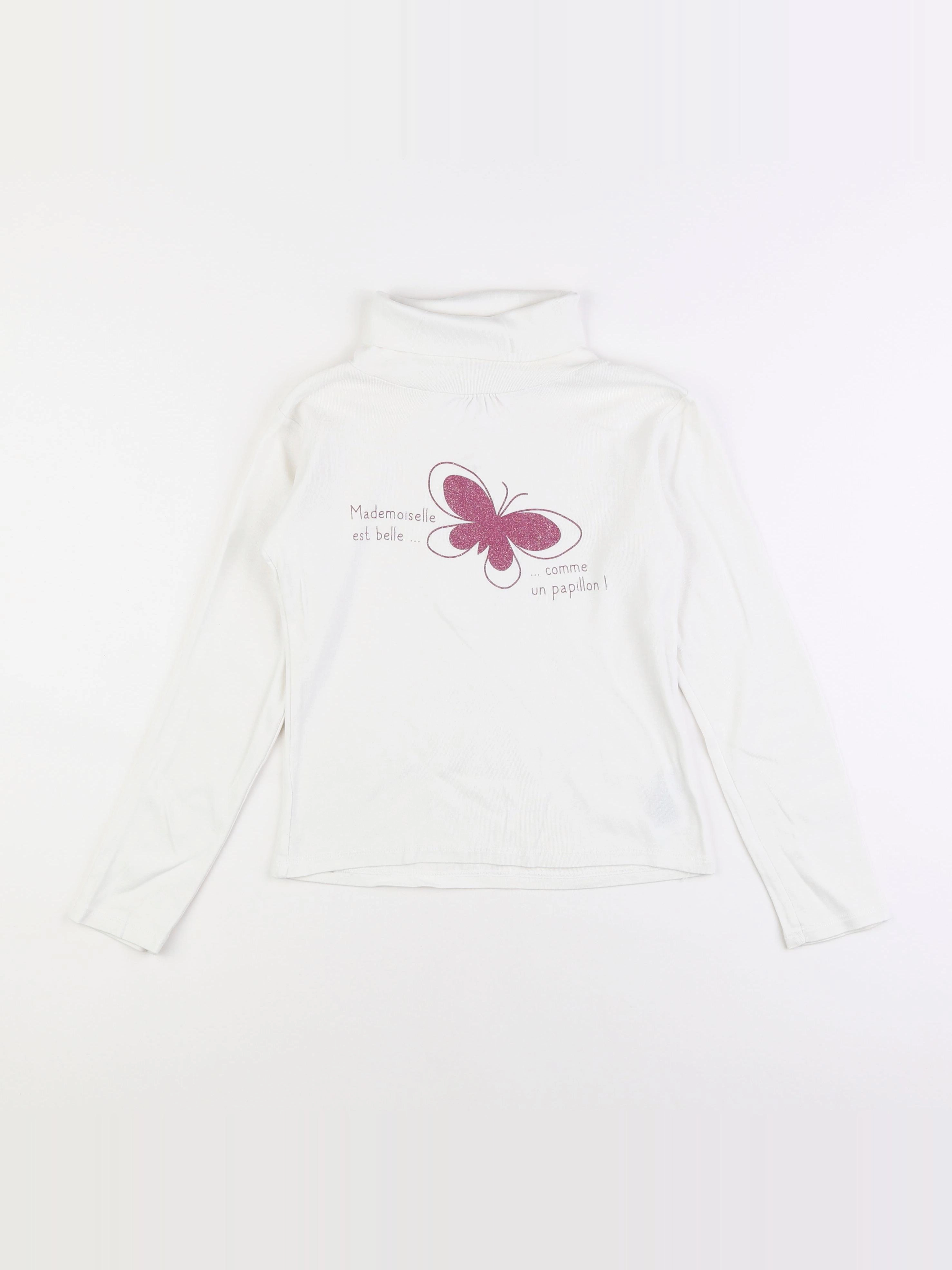 Vertbaudet - sous-pull blanc - 10 ans