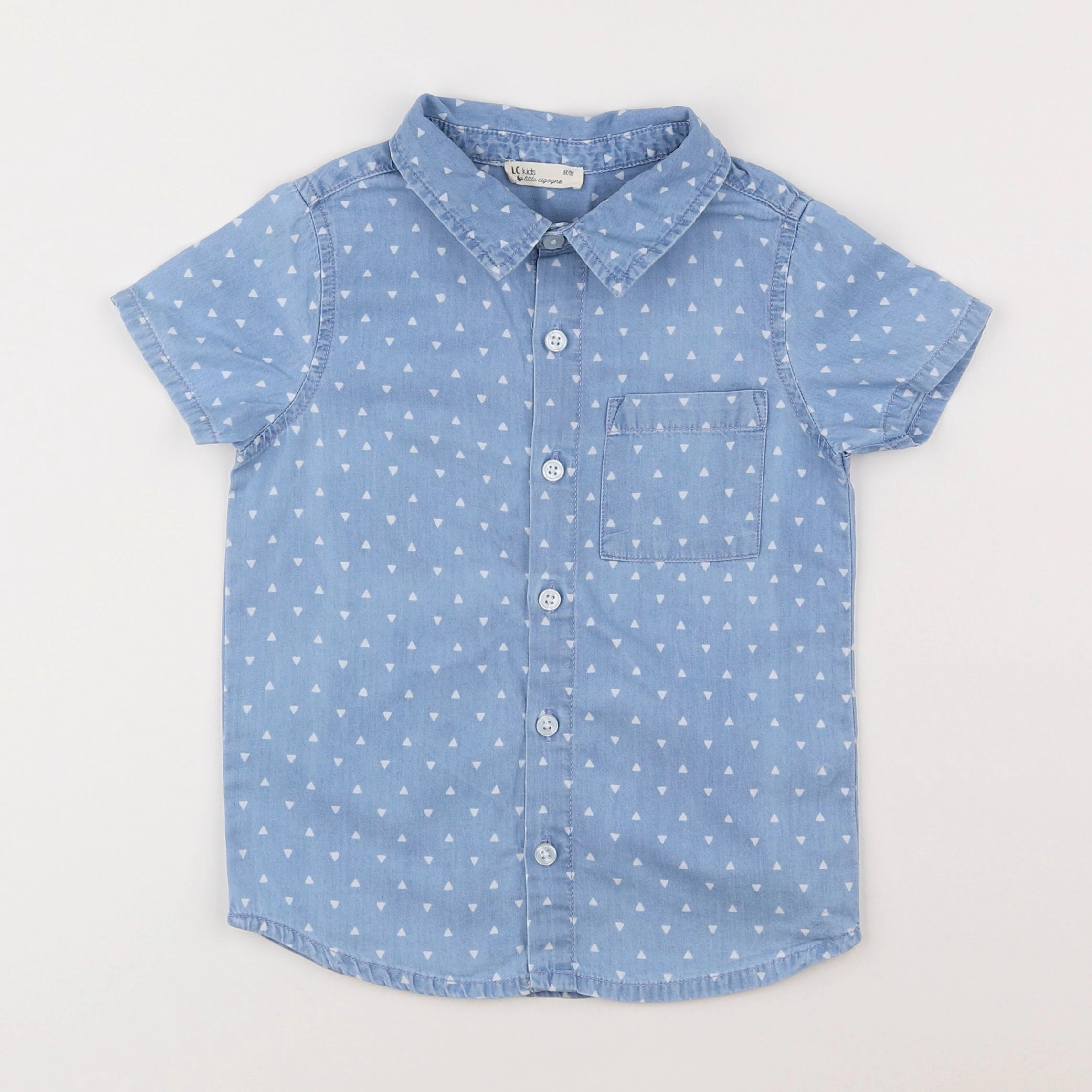 Little Cigogne - chemise bleu - 5 ans