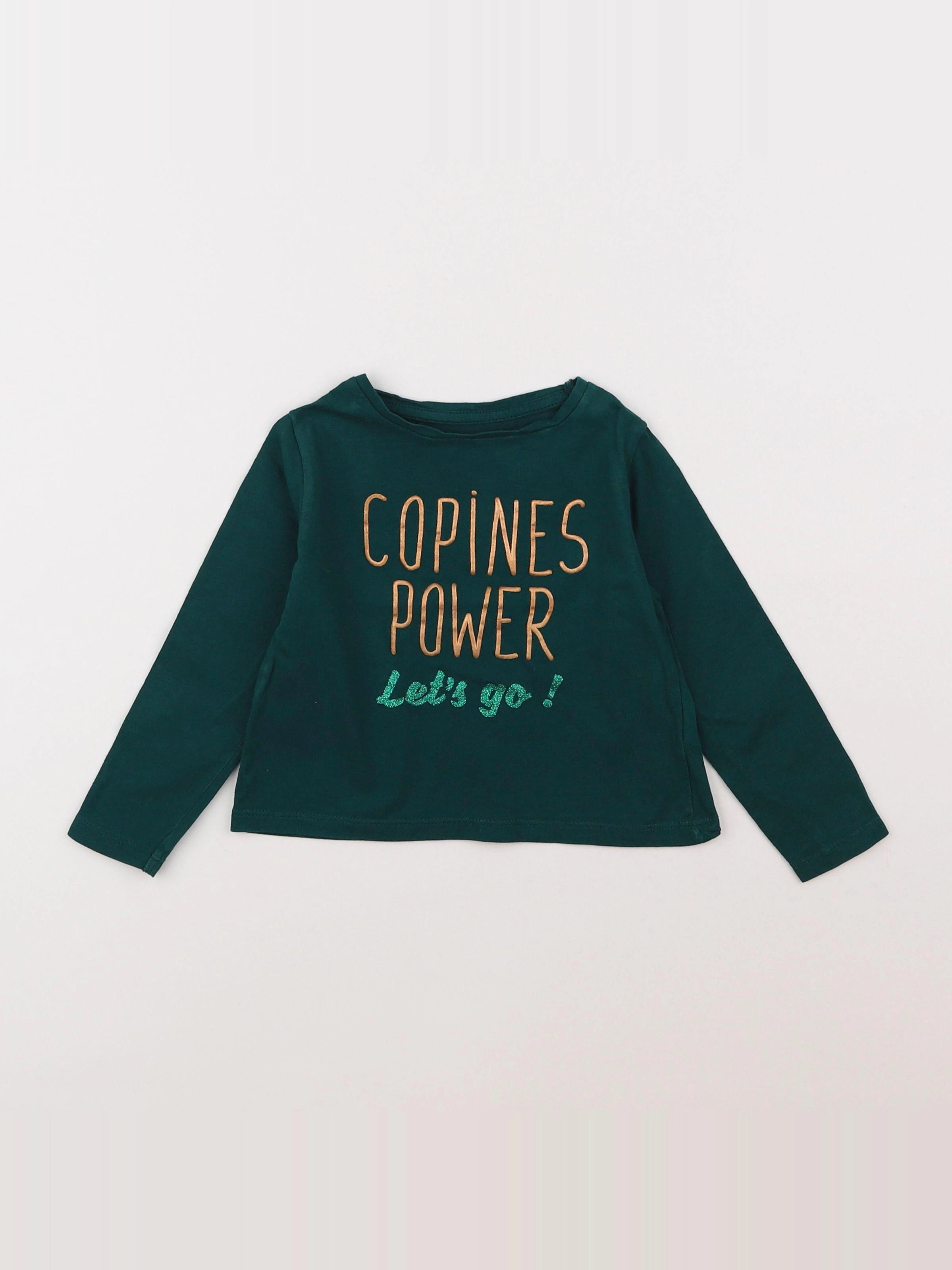Vertbaudet - tee-shirt vert - 2 ans
