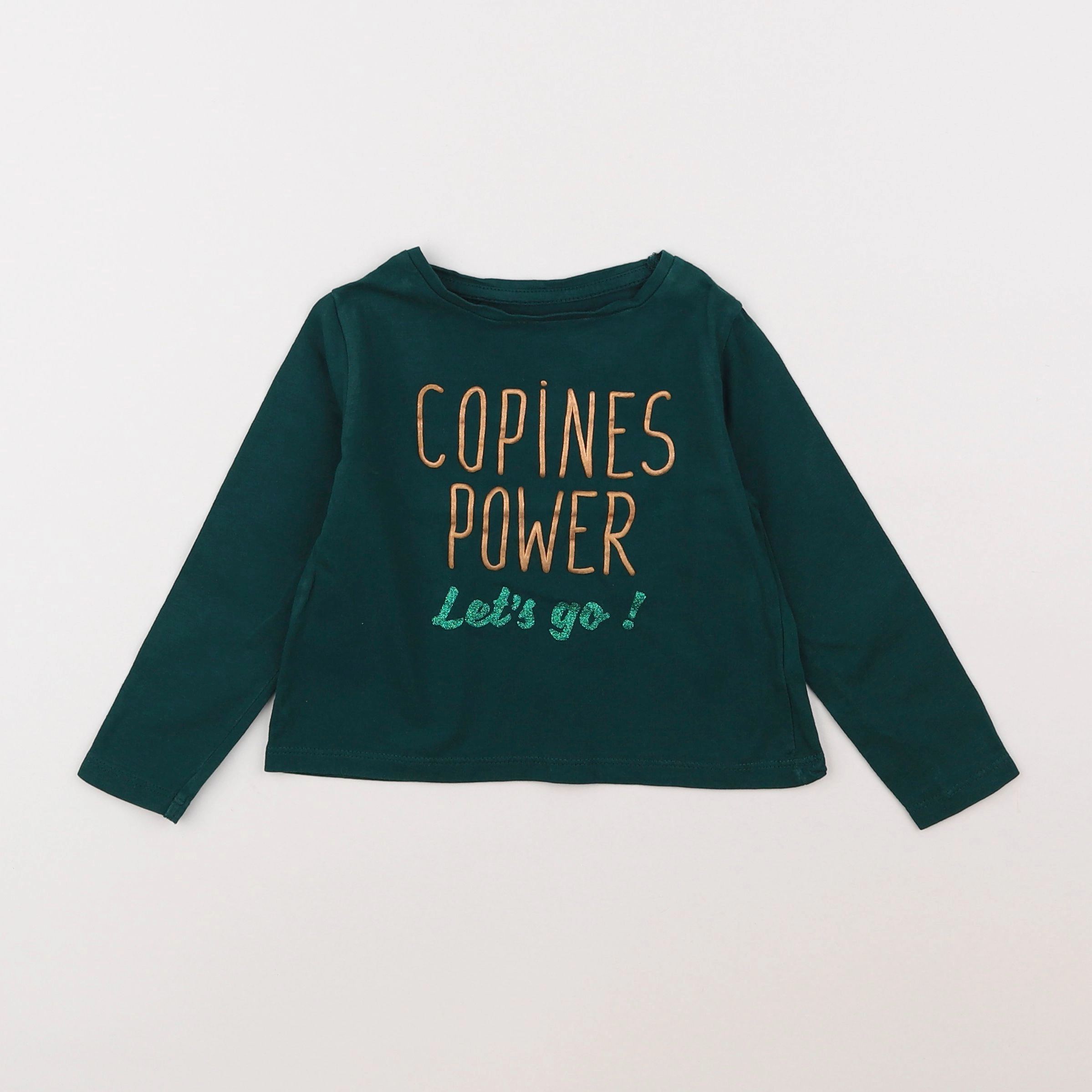 Vertbaudet - tee-shirt vert - 2 ans