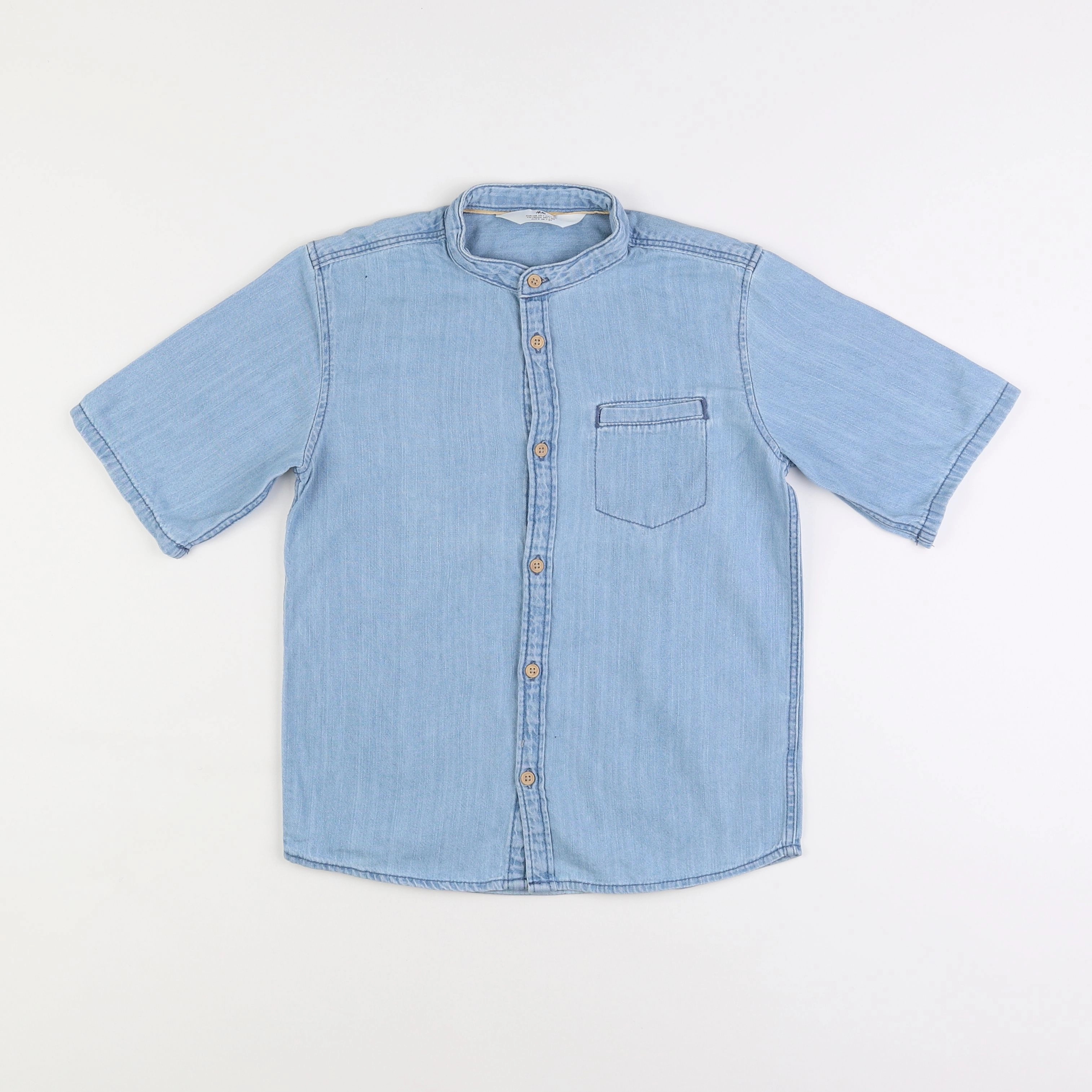 H&M - chemise bleu - 7/8 ans