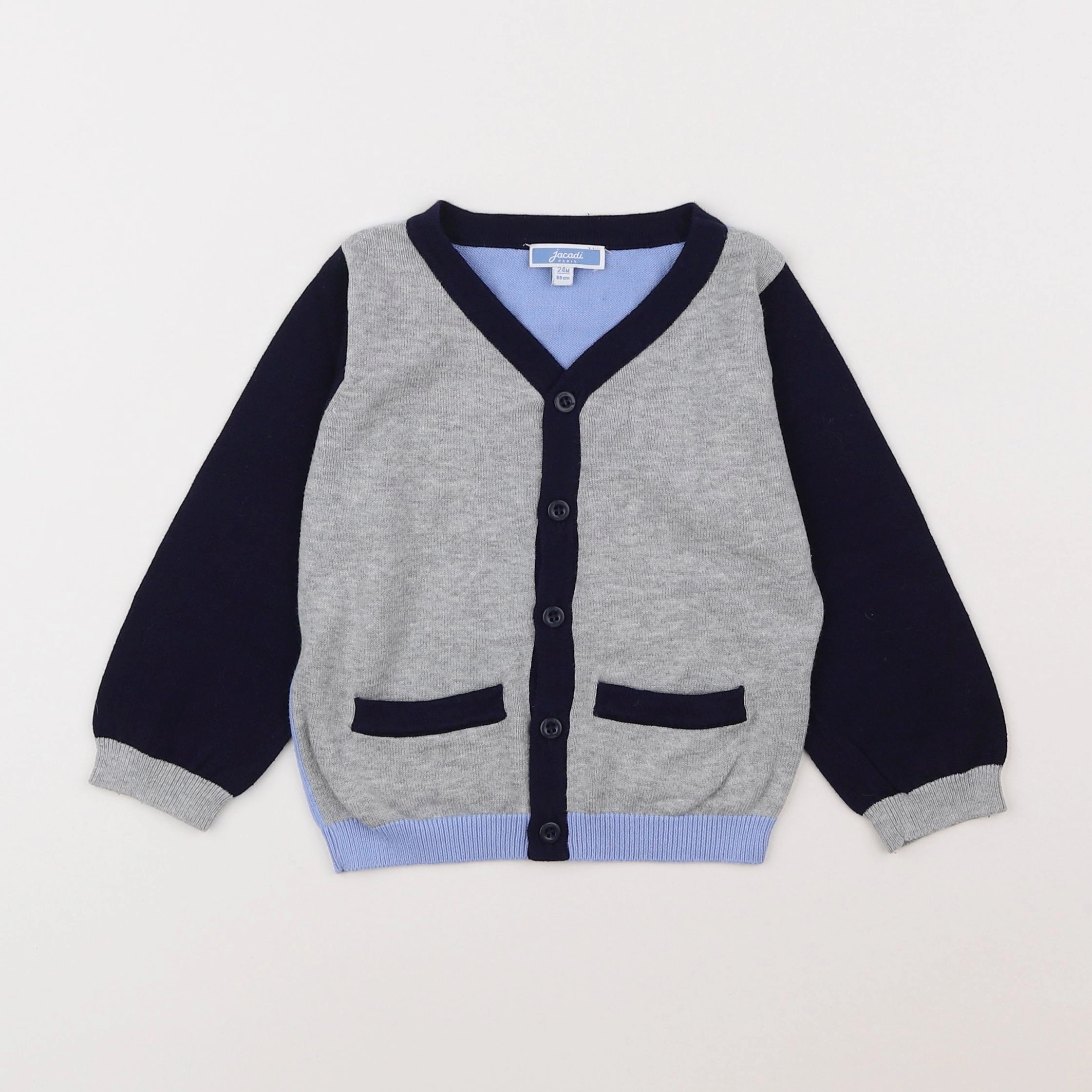 Jacadi - gilet bleu - 2 ans