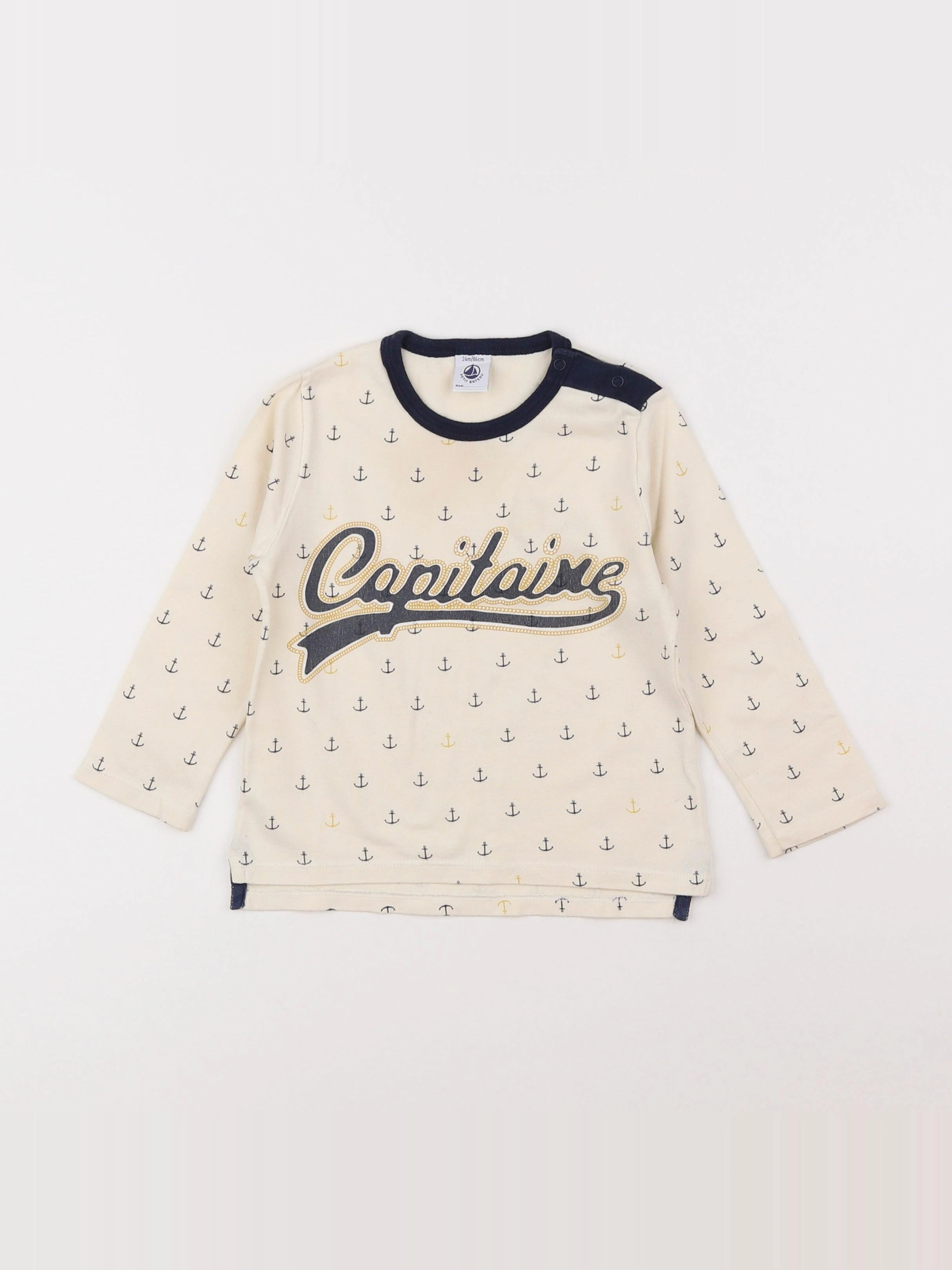 Petit Bateau - tee-shirt blanc - 2 ans