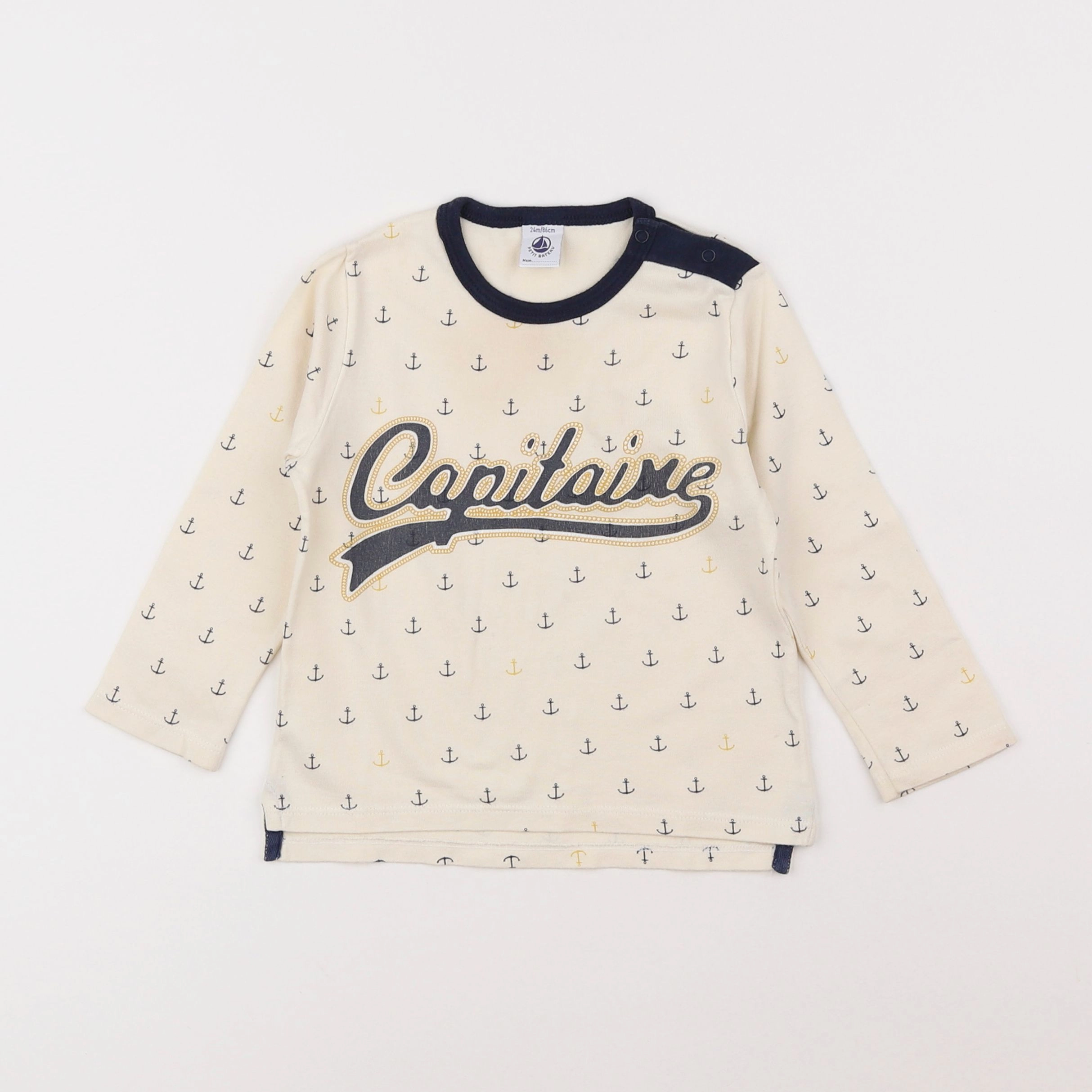 Petit Bateau - tee-shirt blanc - 2 ans