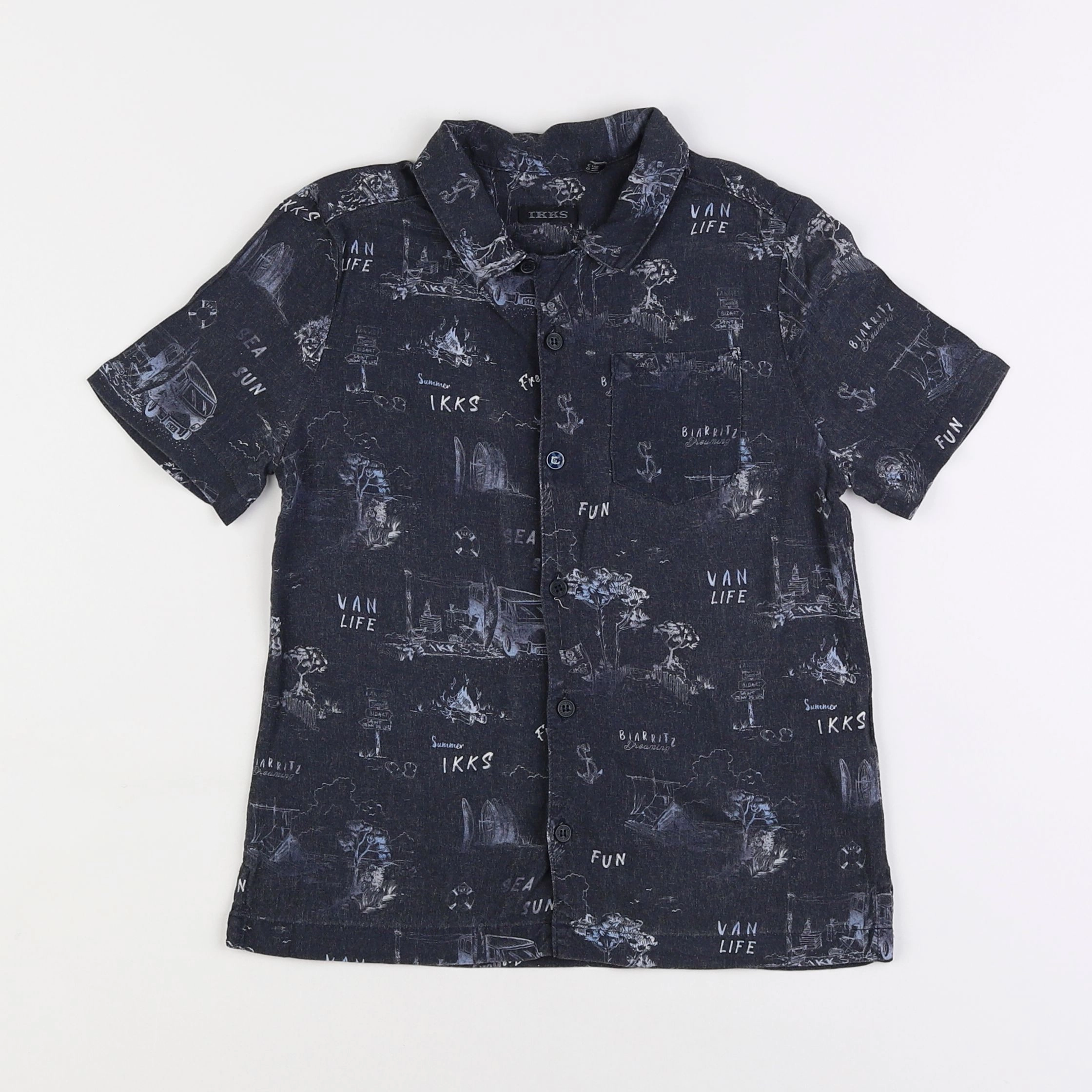 IKKS - chemise bleu - 6 ans