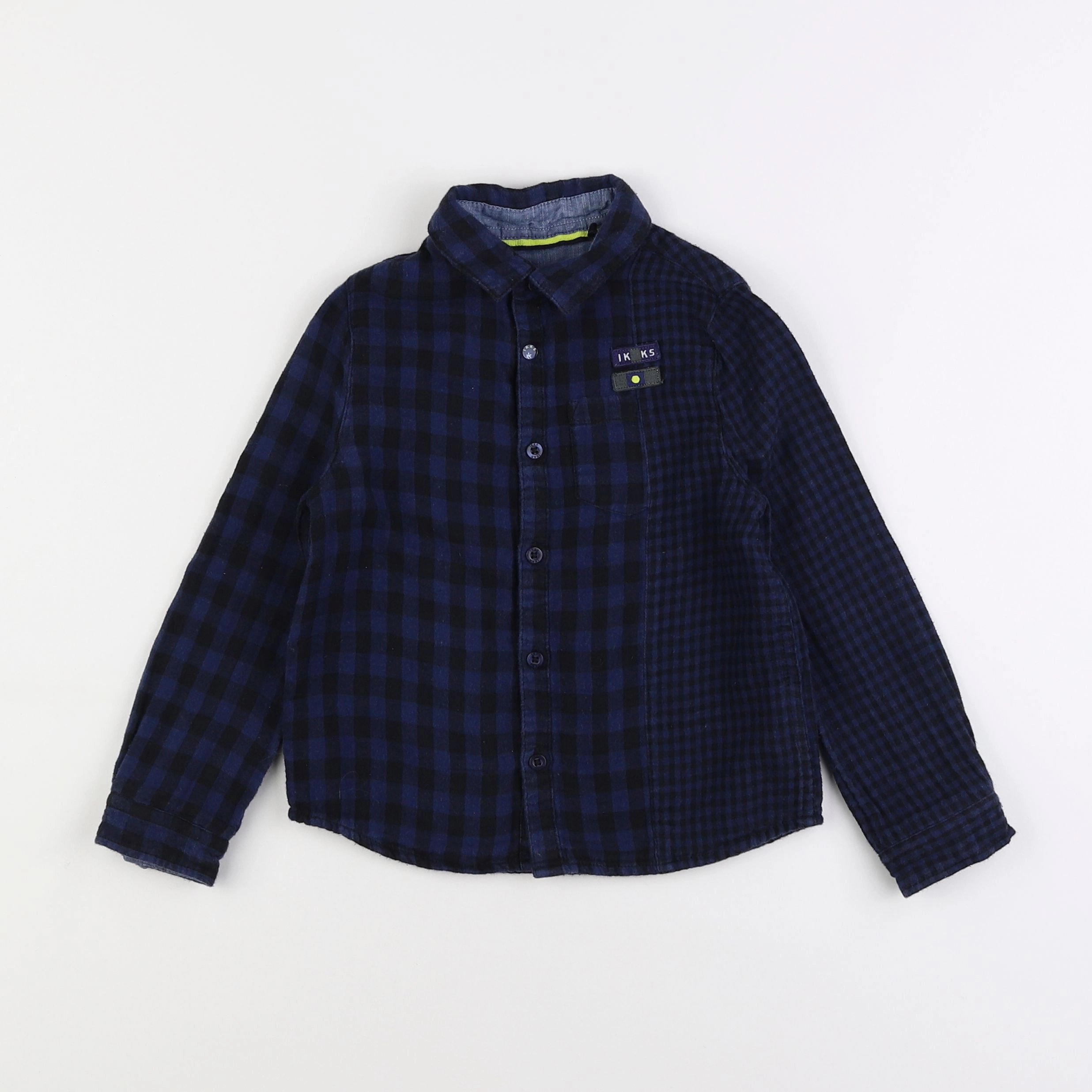 IKKS - chemise bleu, noir - 4 ans