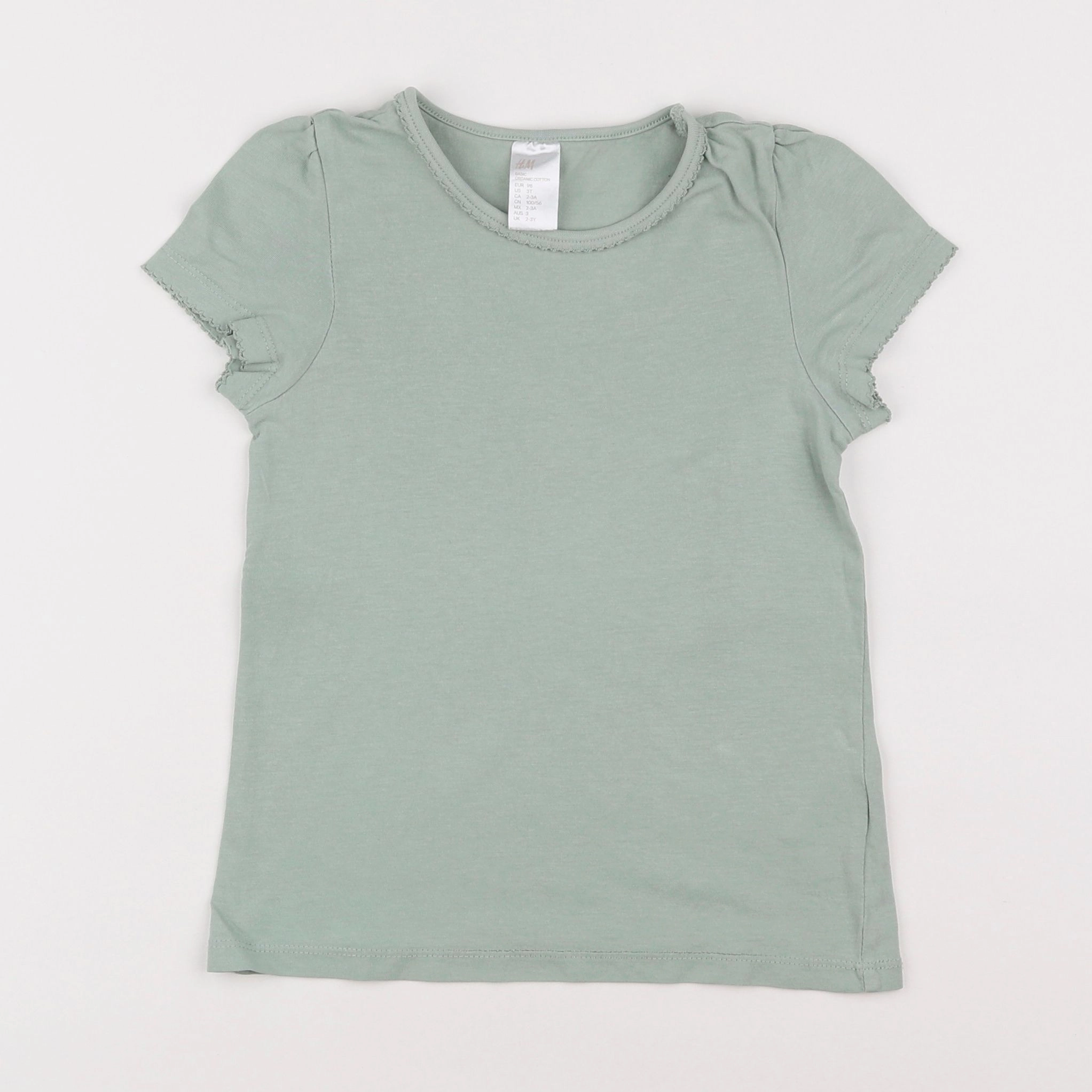 H&M - maillot de corps vert - 2/3 ans