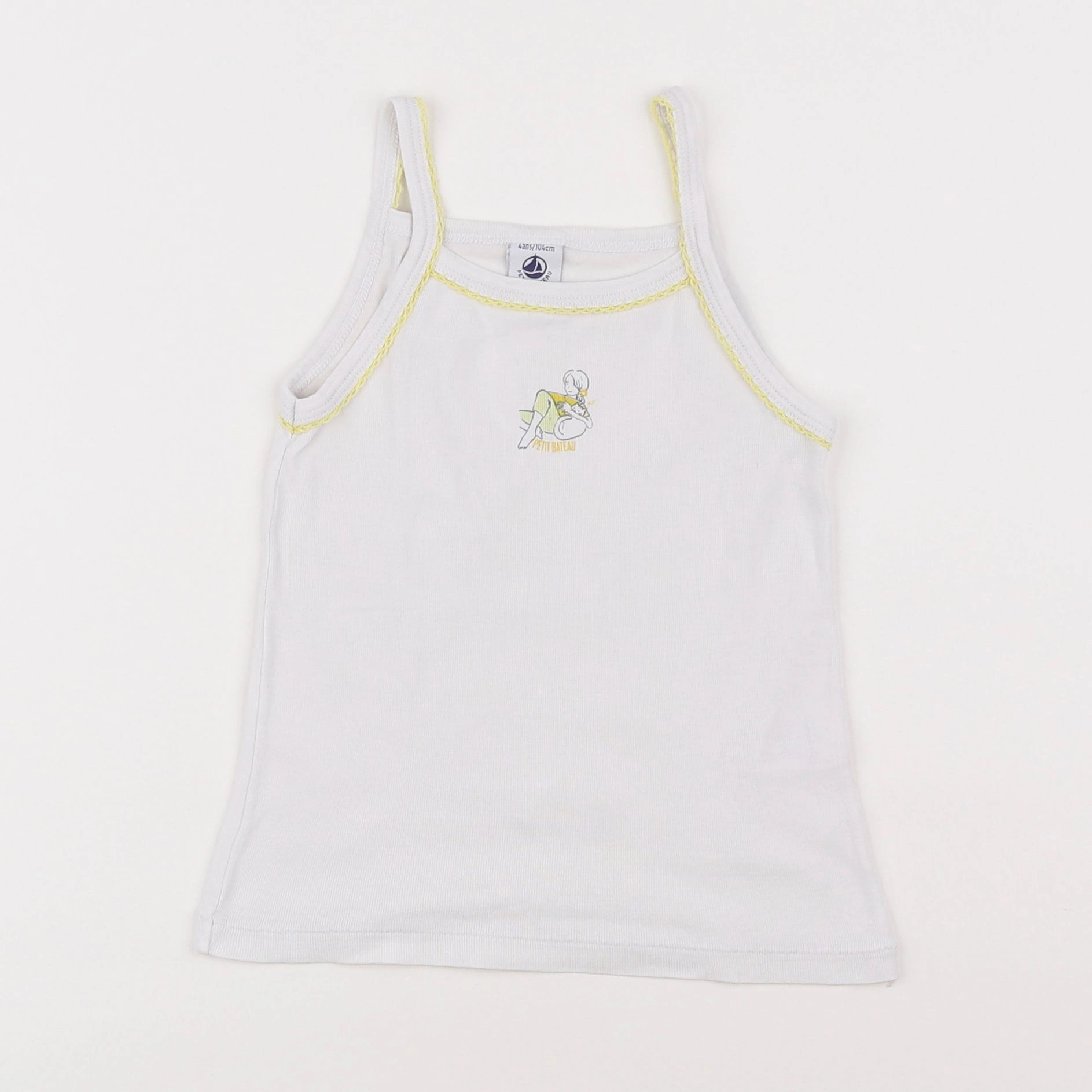 Petit Bateau - maillot de corps blanc - 4 ans