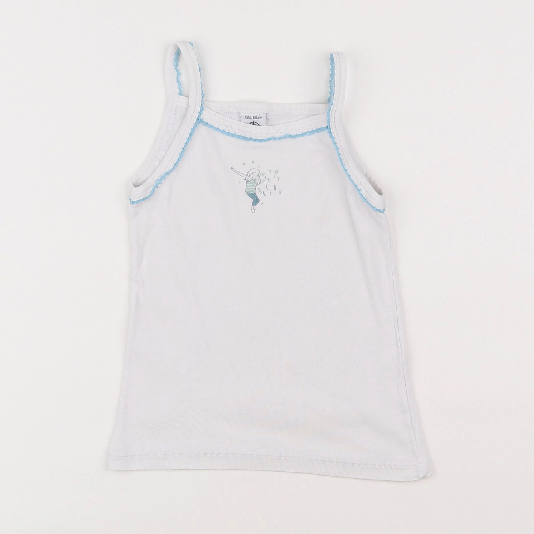 Petit Bateau - maillot de corps blanc - 4 ans