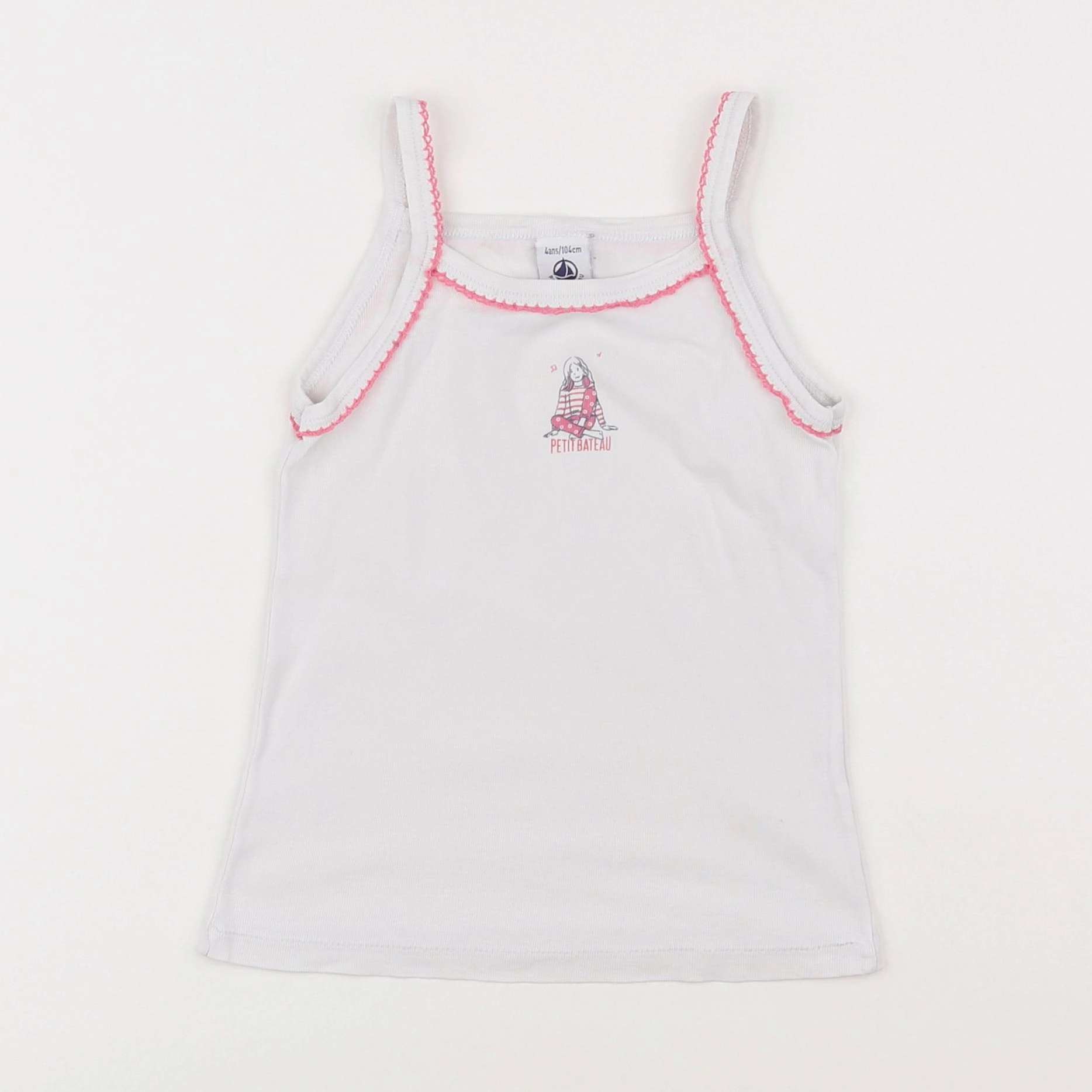 Petit Bateau - maillot de corps blanc - 4 ans