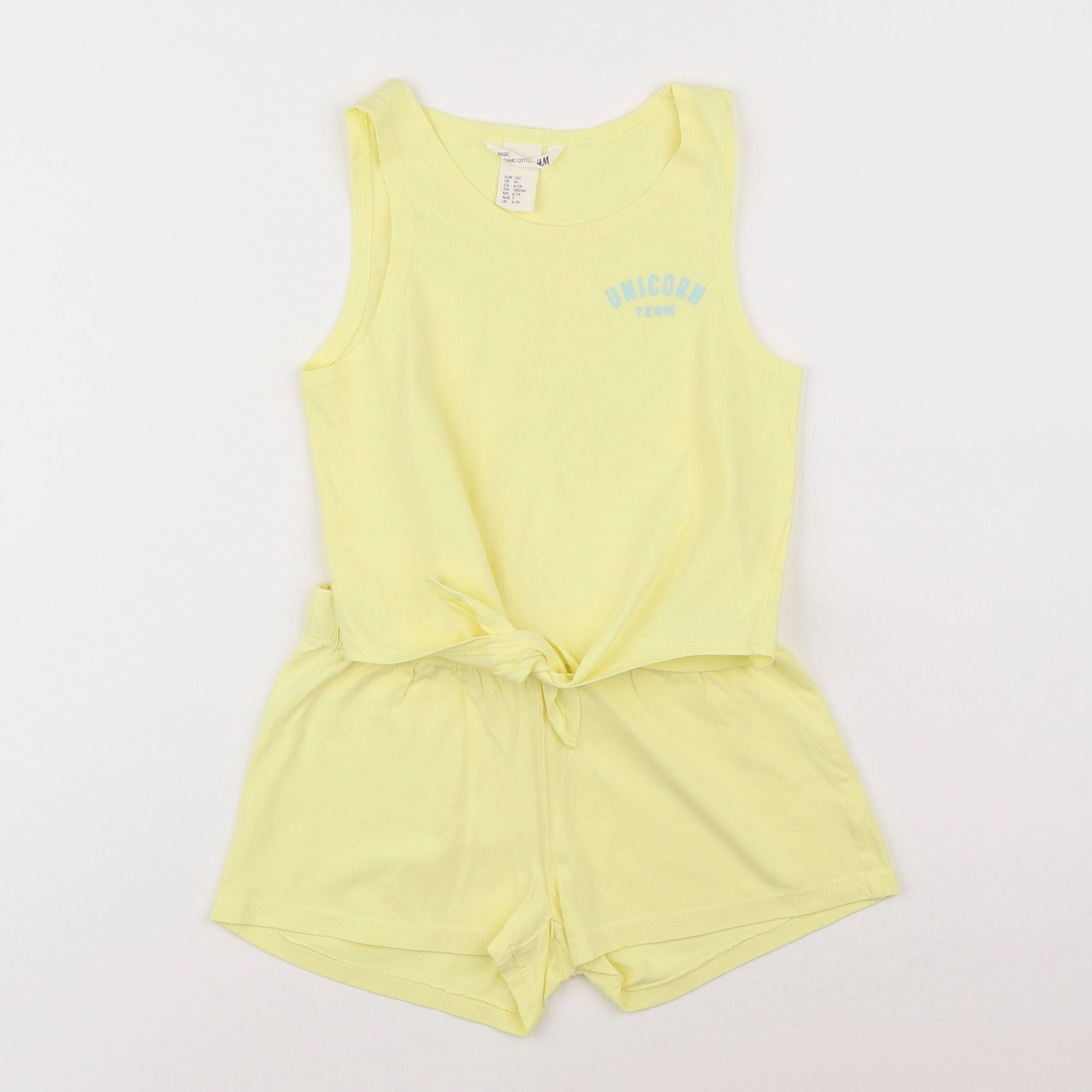 H&M - ensemble jaune - 6/7 ans