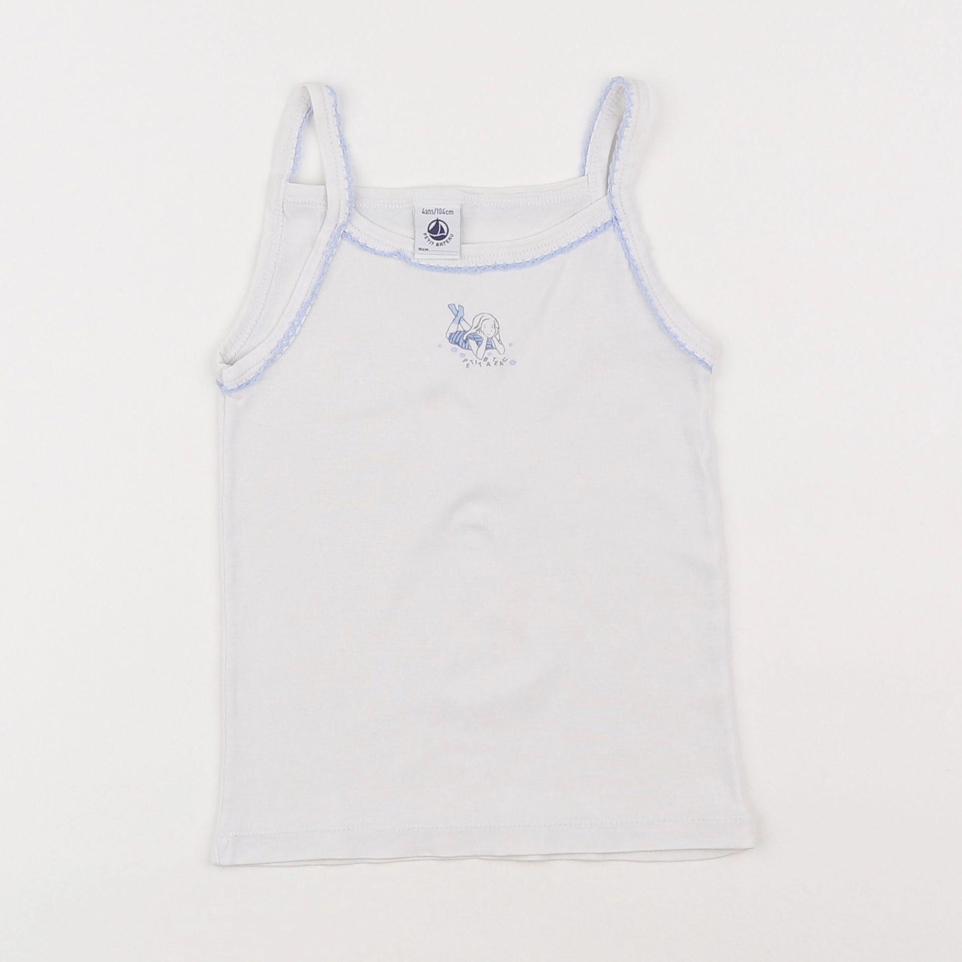 Petit Bateau - maillot de corps blanc - 4 ans