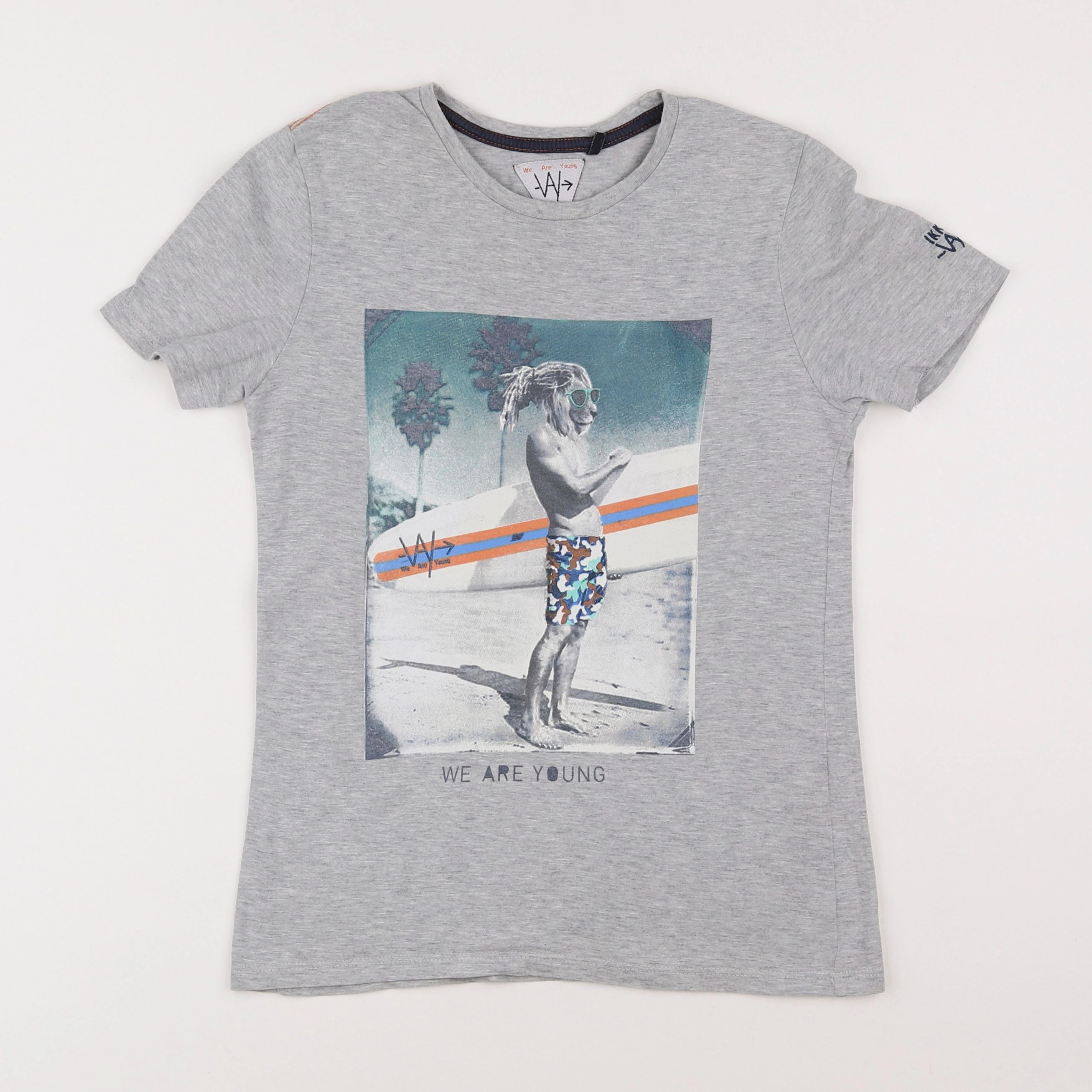 IKKS - tee-shirt gris - 10 ans