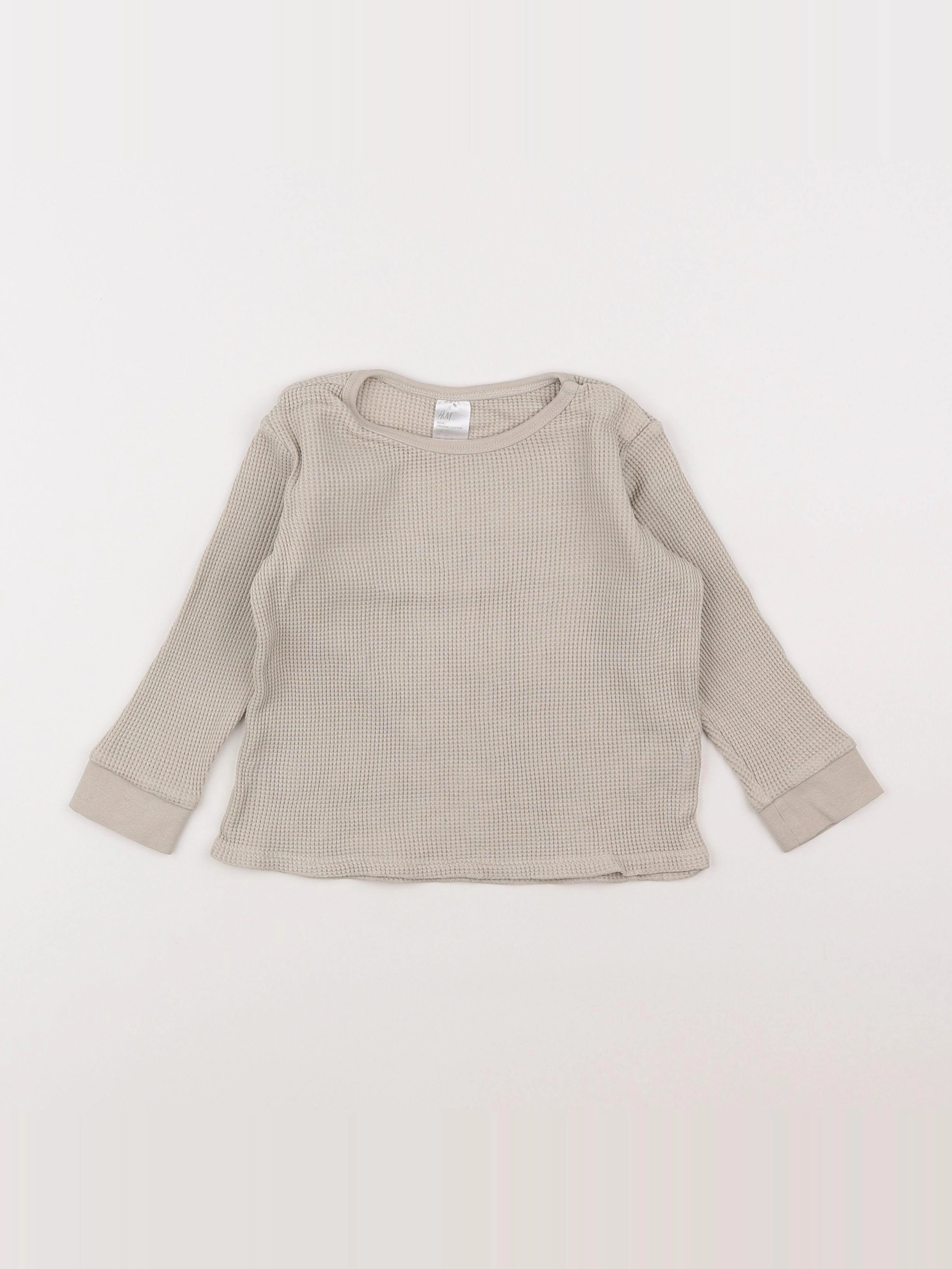 H&M - tee-shirt beige - 18 mois à 2 ans