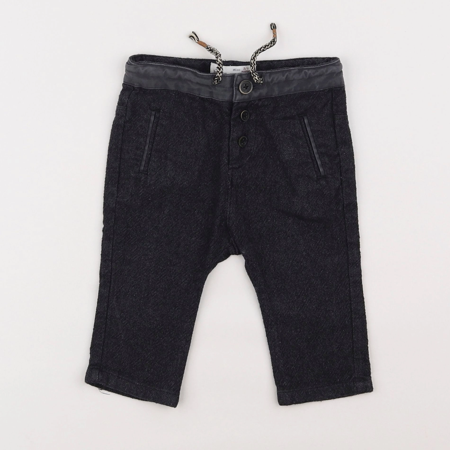 Zara - pantalon noir - 3/6 mois