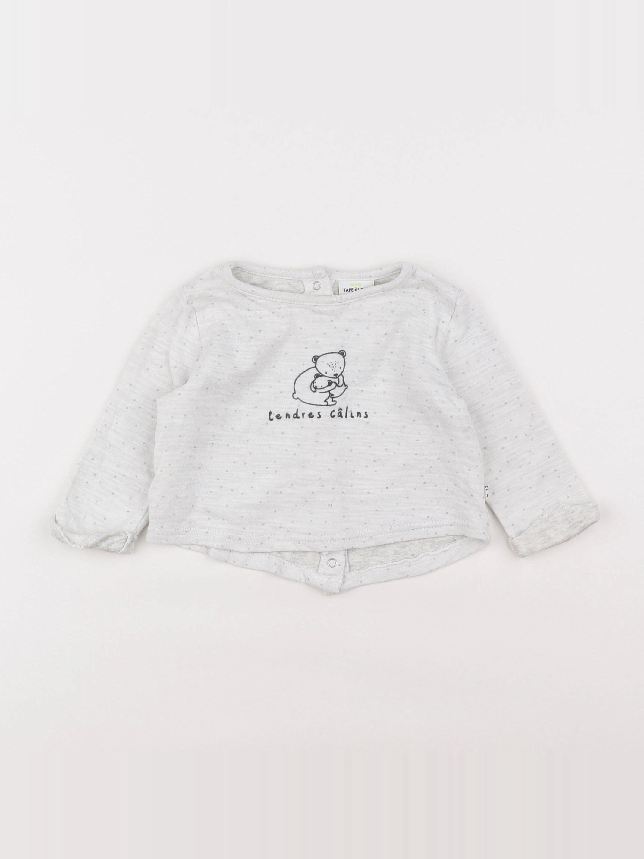 Tape à l'oeil - tee-shirt gris - 6 mois