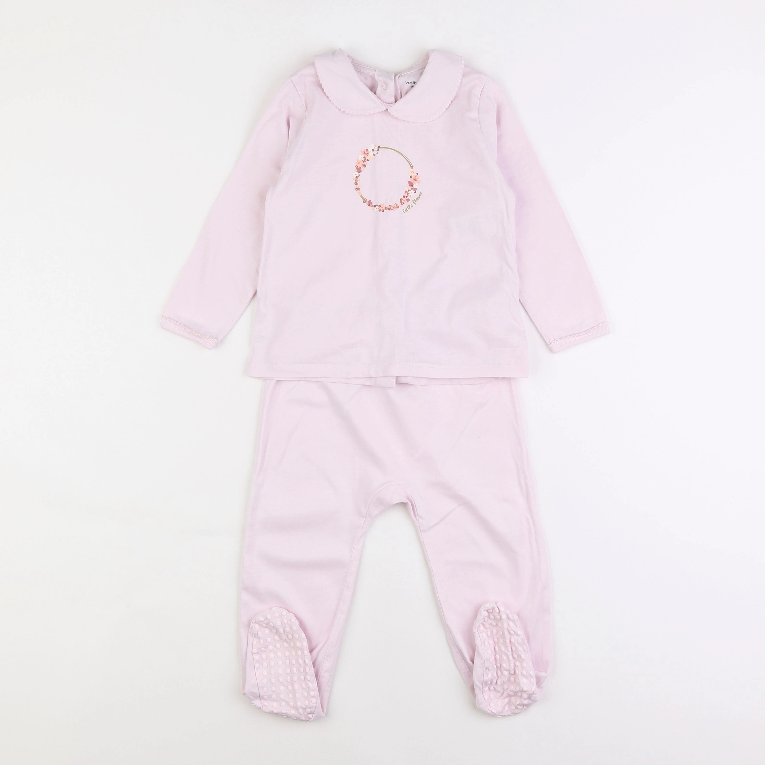 Vertbaudet - pyjama coton rose - 3 ans