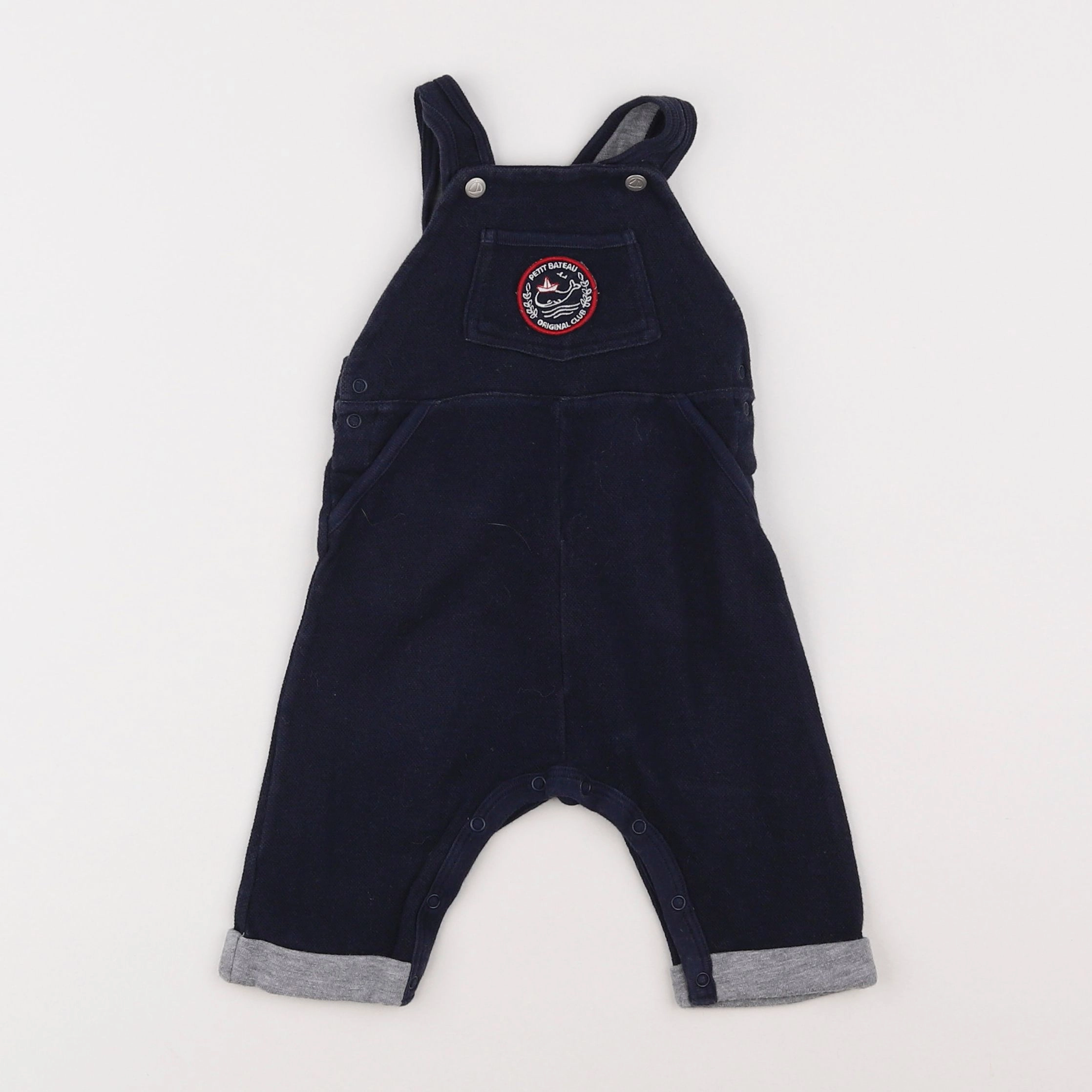 Petit Bateau - salopette bleu - 6 mois