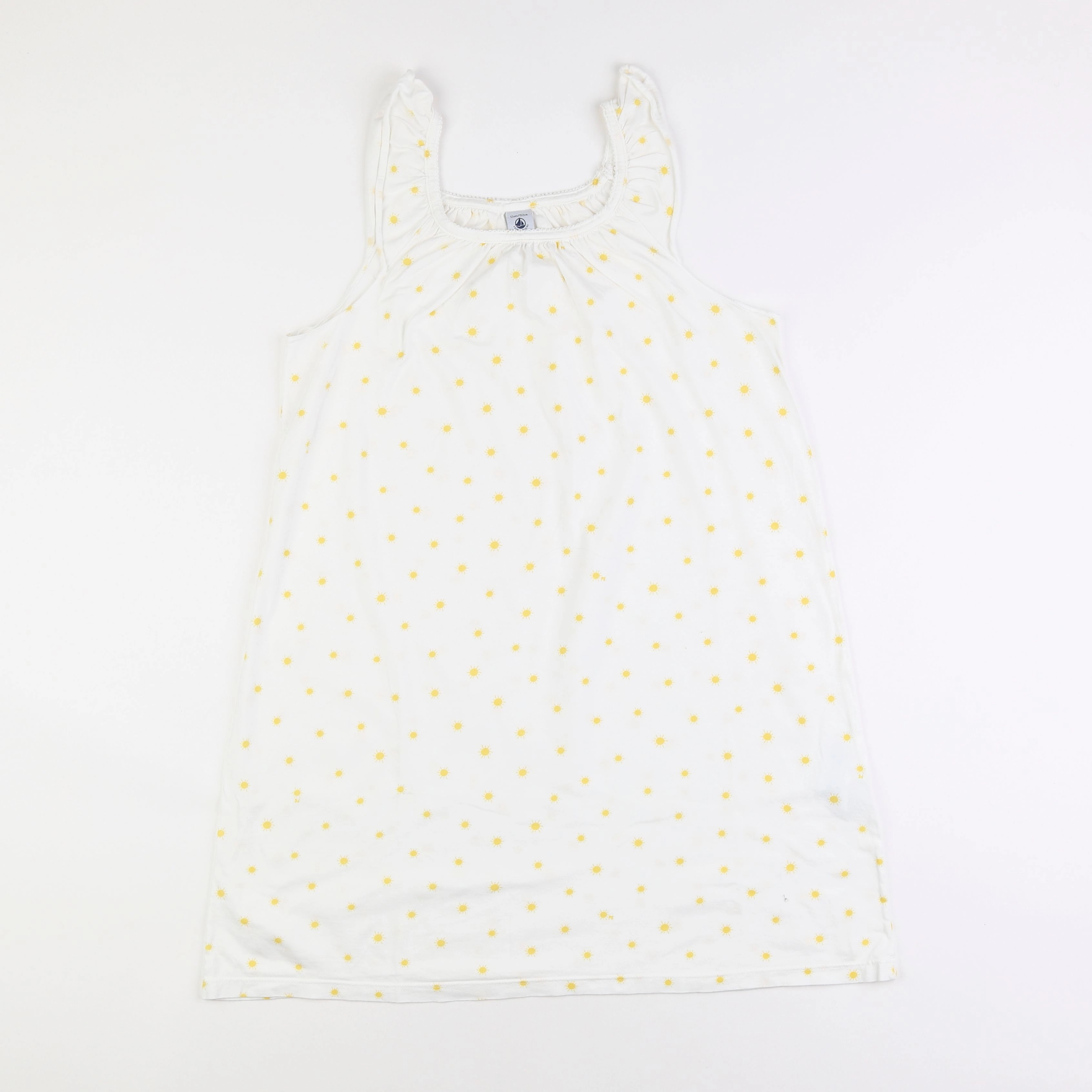 Petit Bateau - chemise de nuit coton blanc - 12 ans