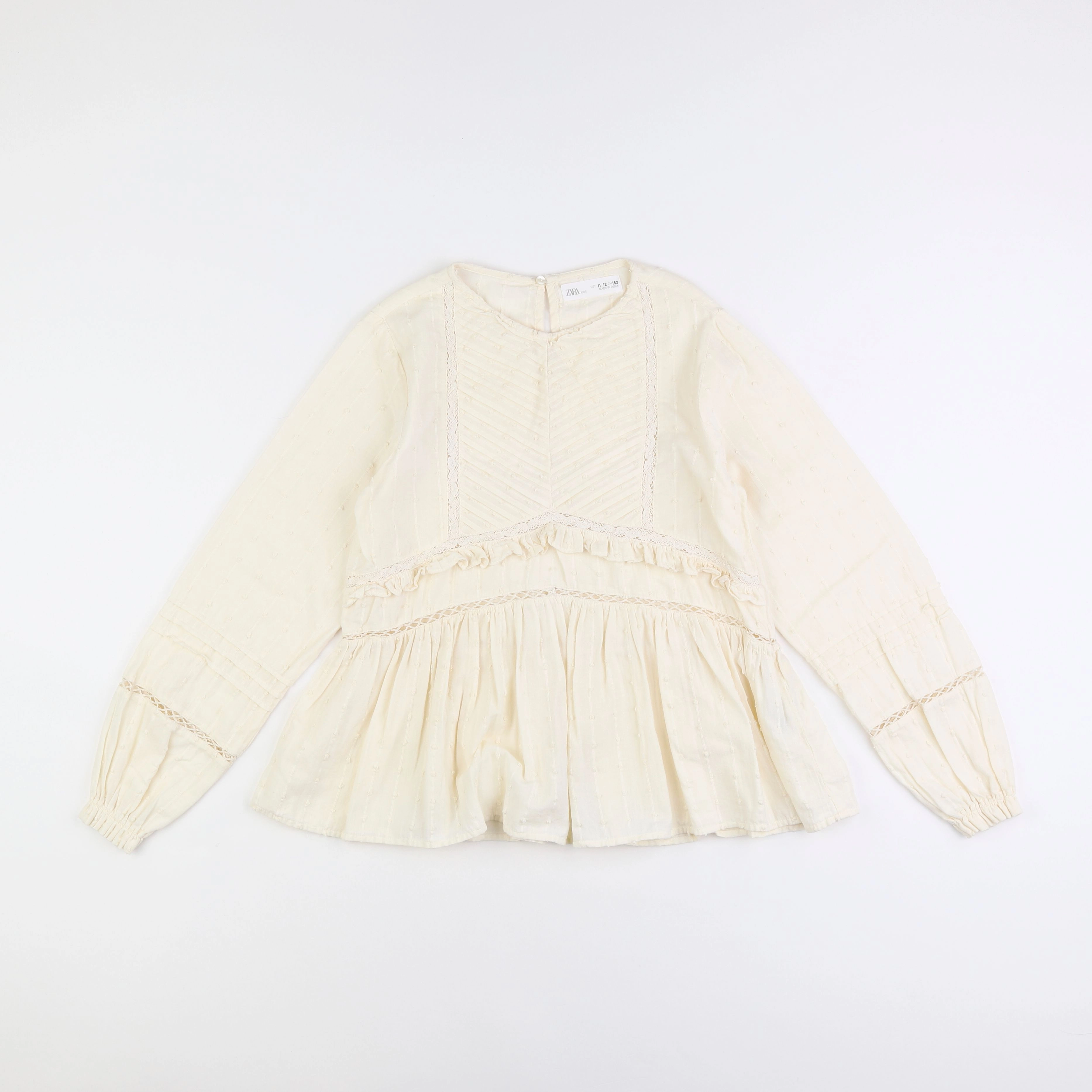 Zara - blouse beige - 11/12 ans