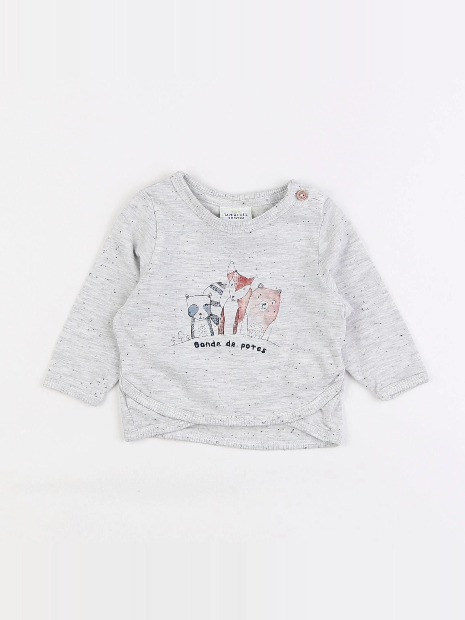 Tape à l'oeil - tee-shirt gris - 3 mois