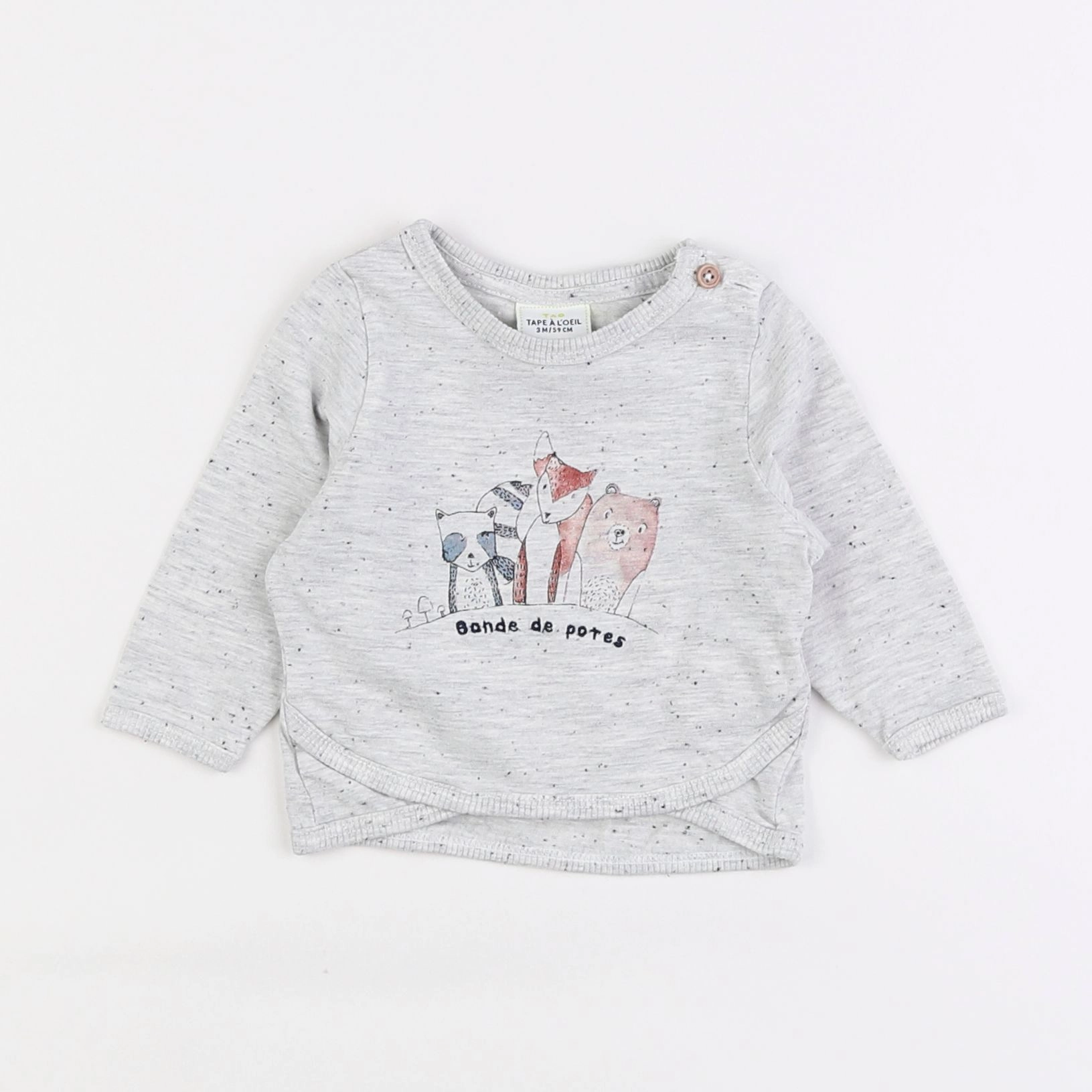 Tape à l'oeil - tee-shirt gris - 3 mois