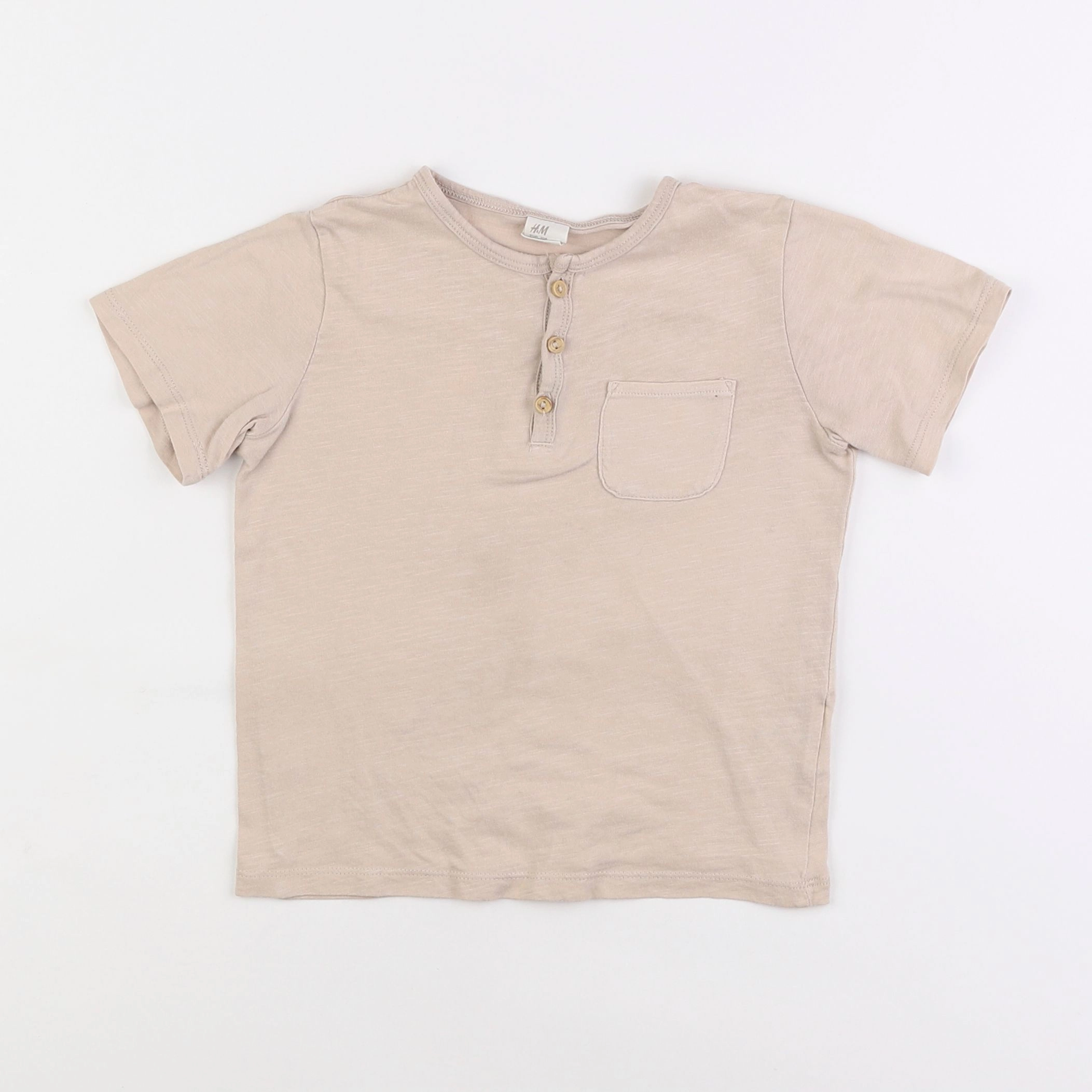 H&M - tee-shirt beige - 3/4 ans