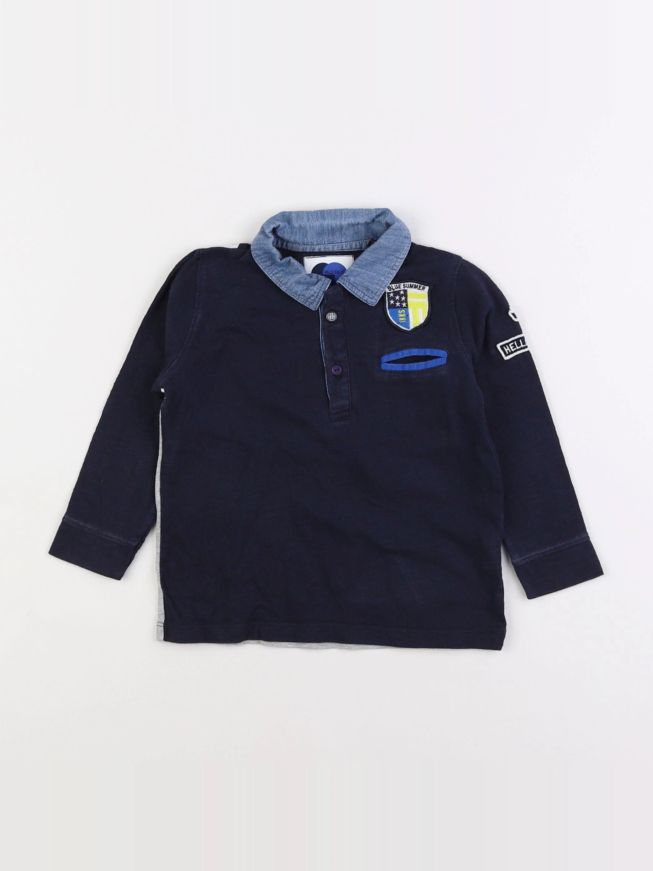 IKKS - polo bleu - 2 ans