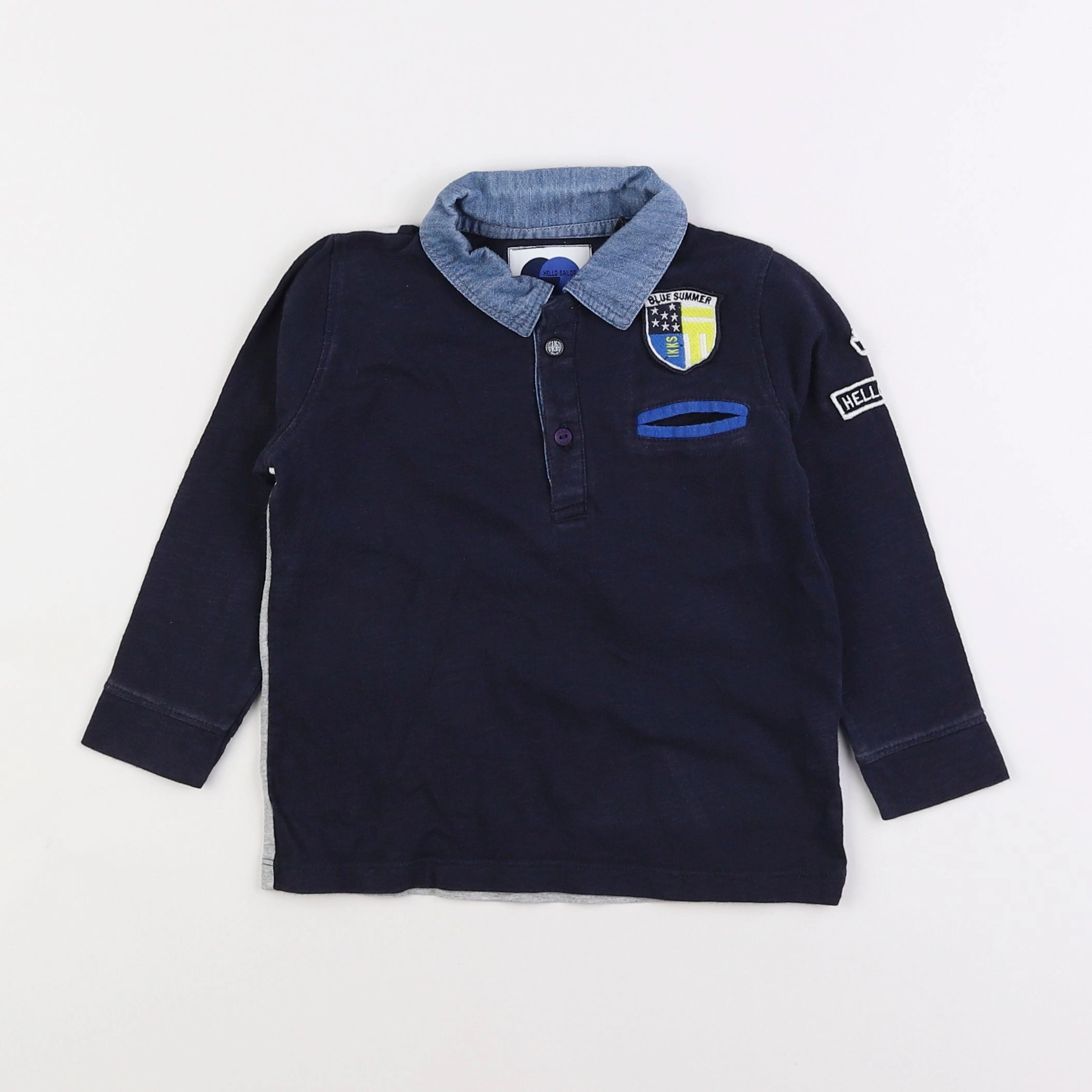 IKKS - polo bleu - 2 ans