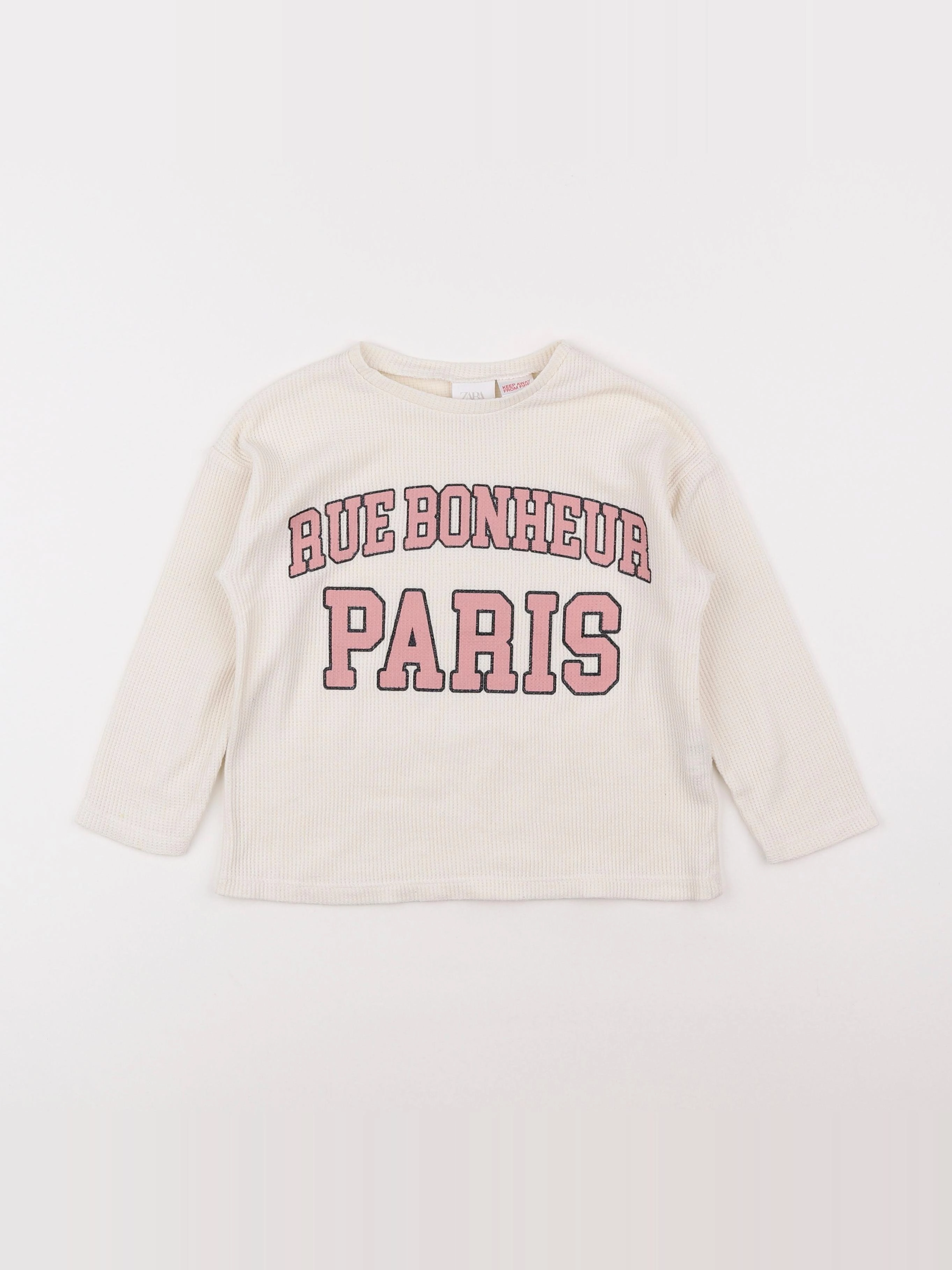 Zara - sweat beige - 3/4 ans