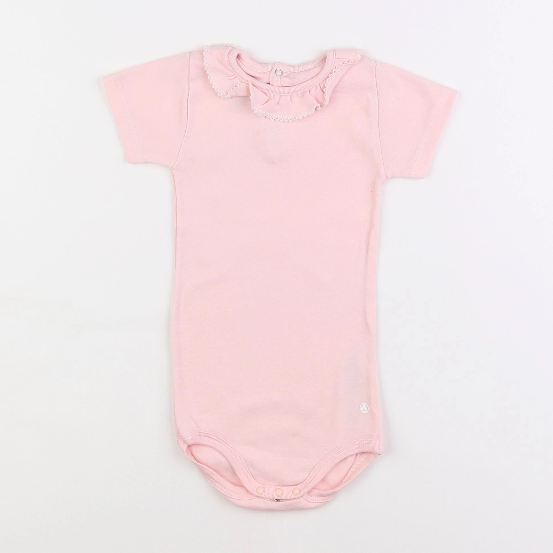 Petit Bateau - body à col rose - 18 mois