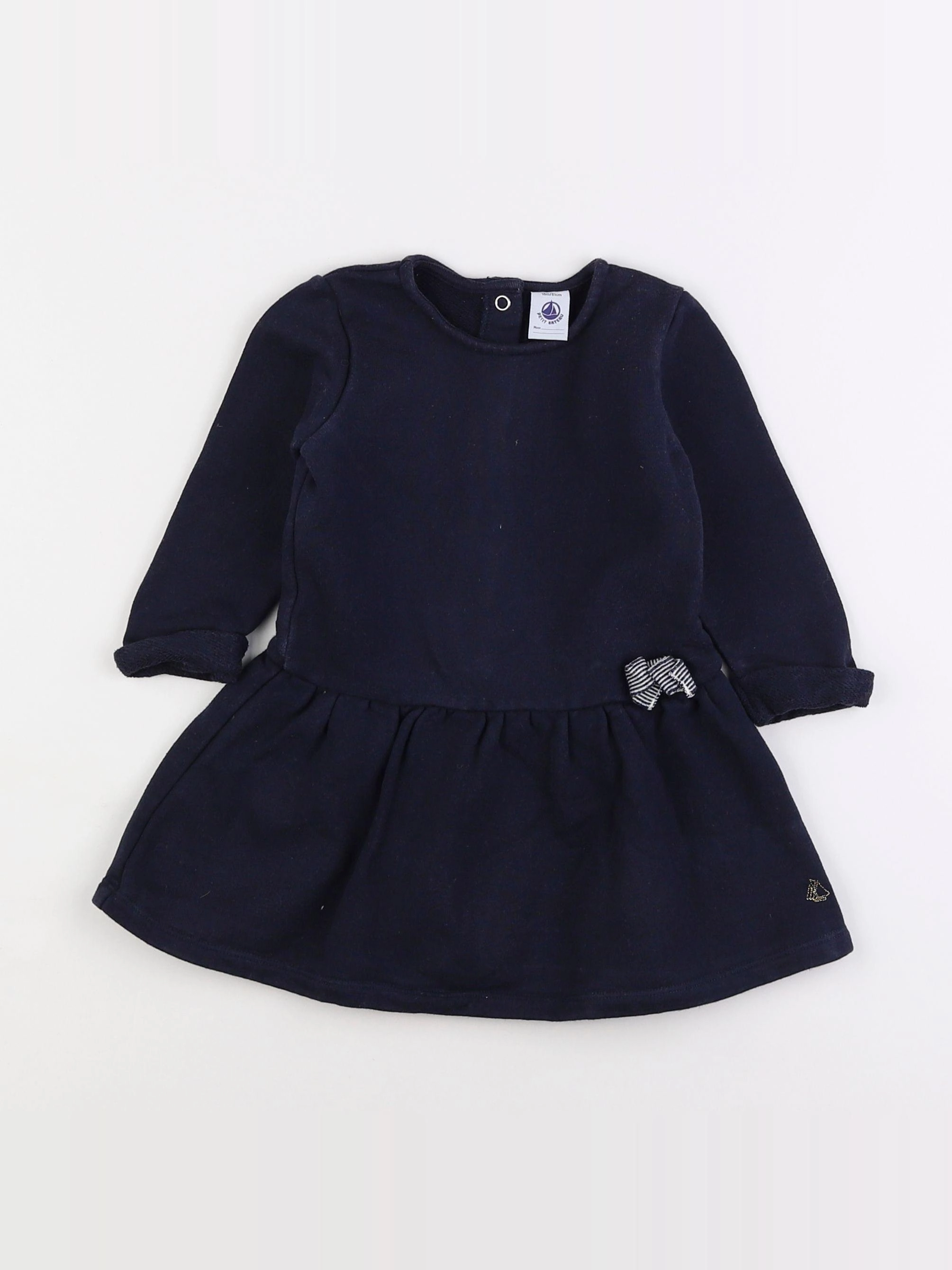 Petit Bateau - robe bleu - 18 mois