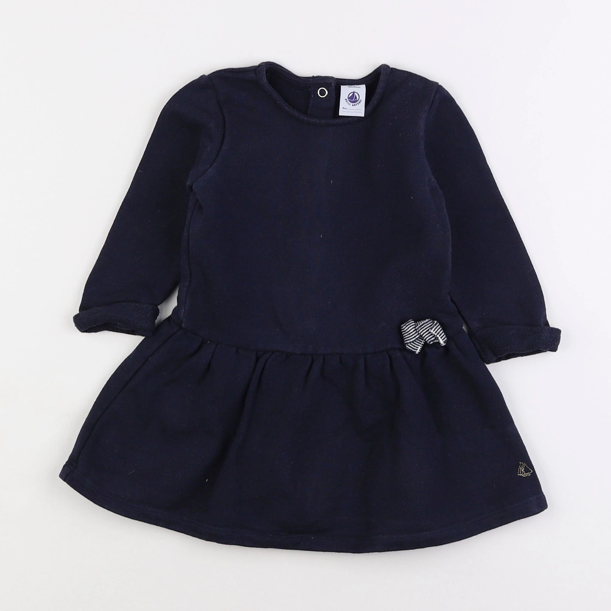 Petit Bateau - robe bleu - 18 mois