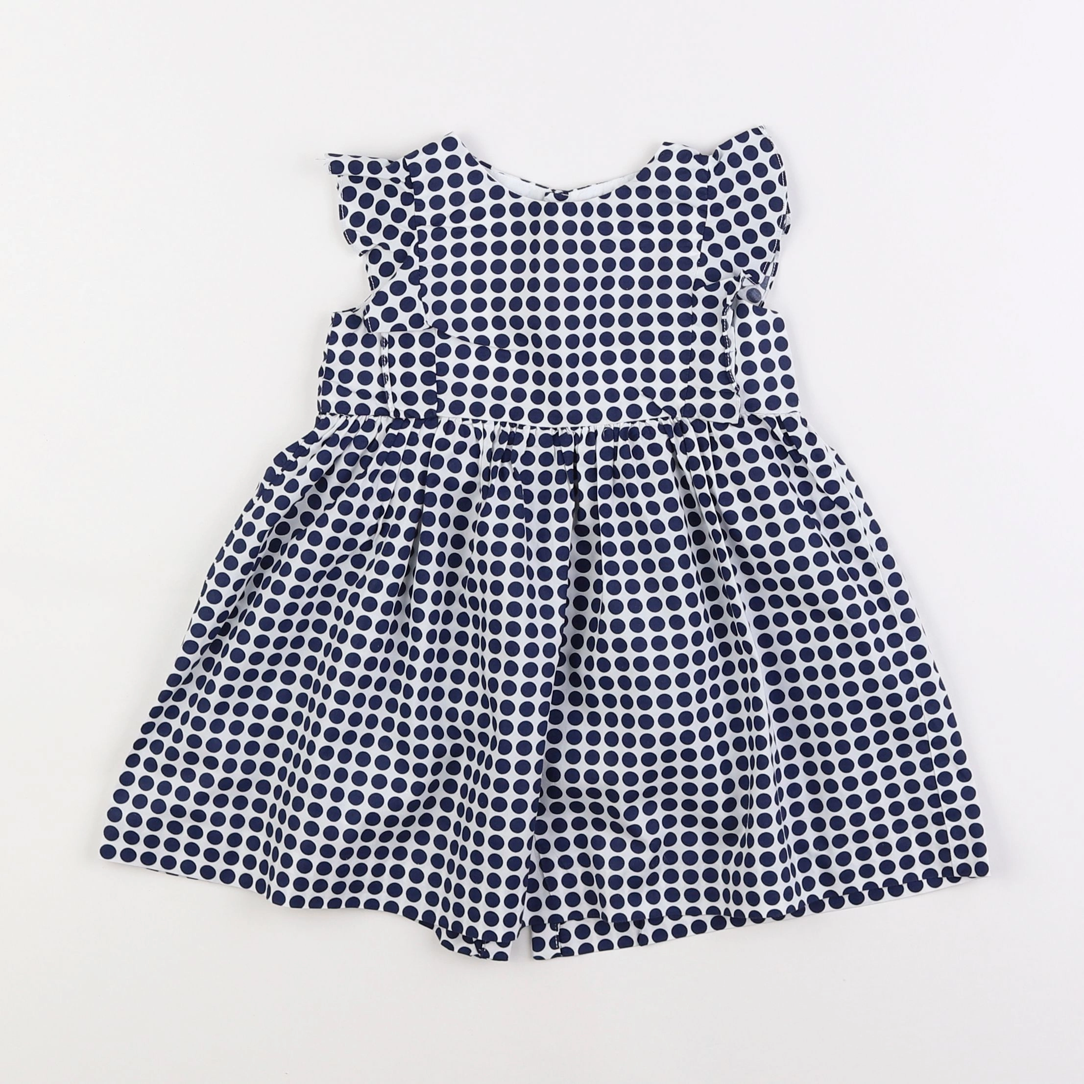 Jacadi - robe blanc, bleu - 18 mois