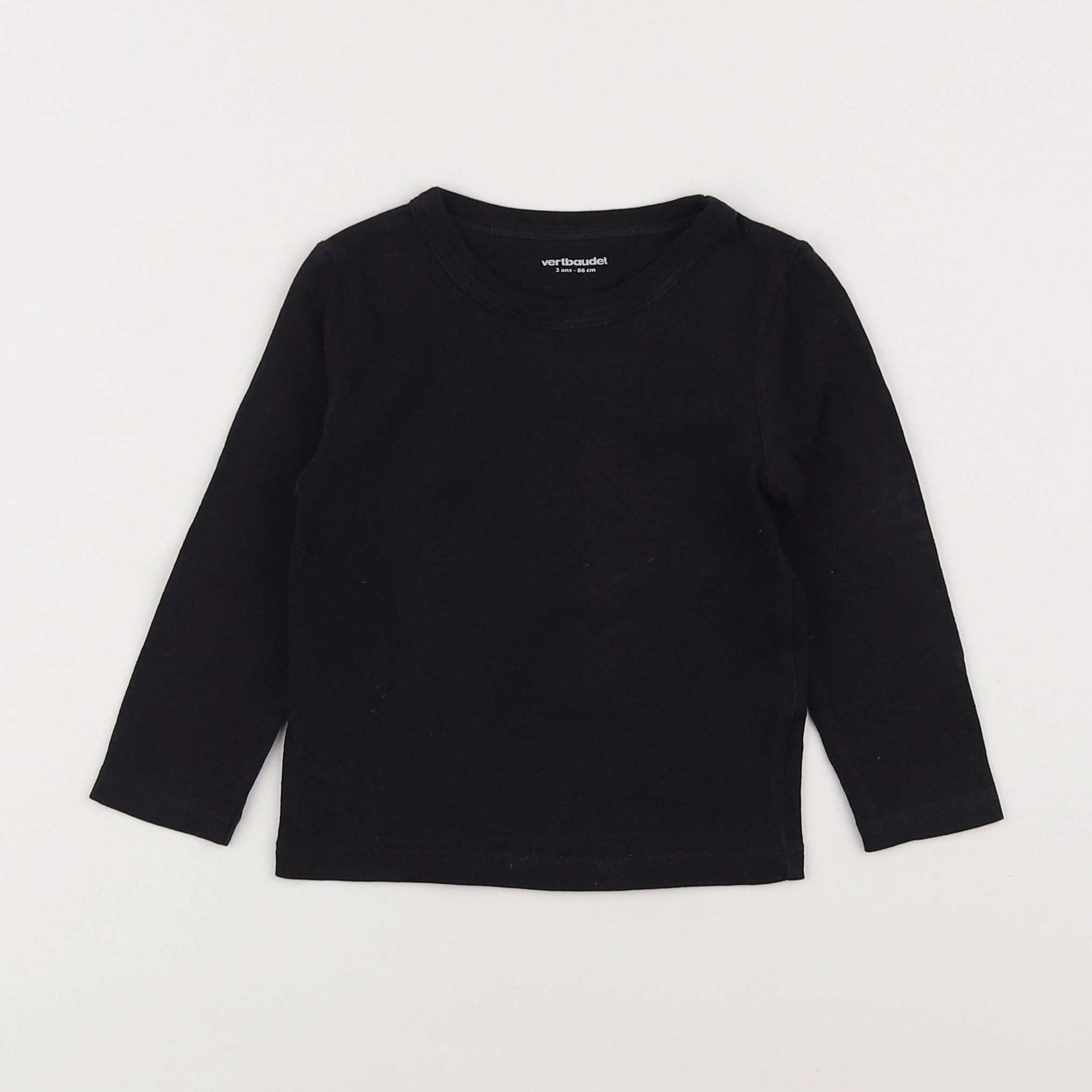 Vertbaudet - tee-shirt noir - 2 ans