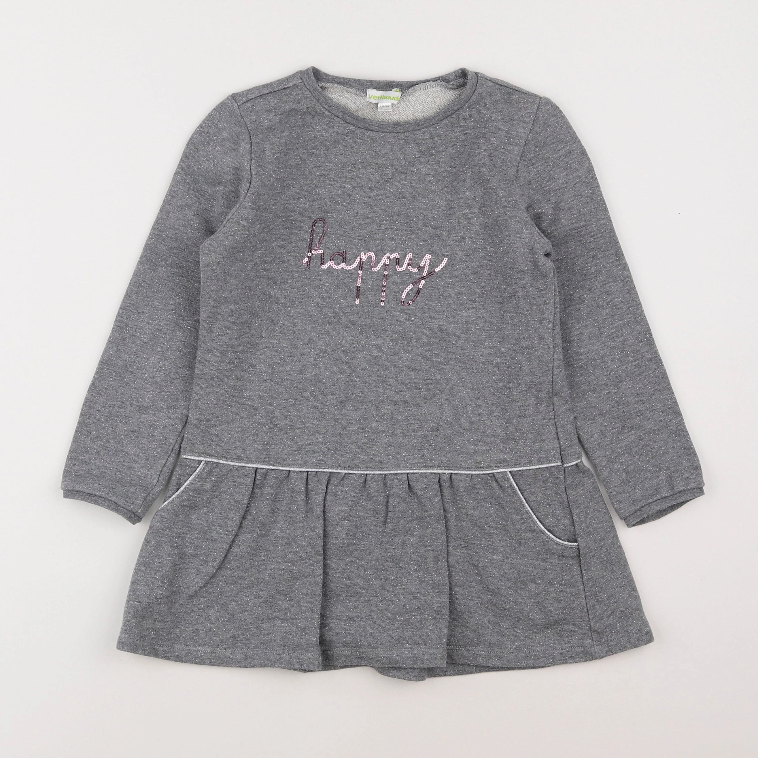 Vertbaudet - robe gris - 6 ans