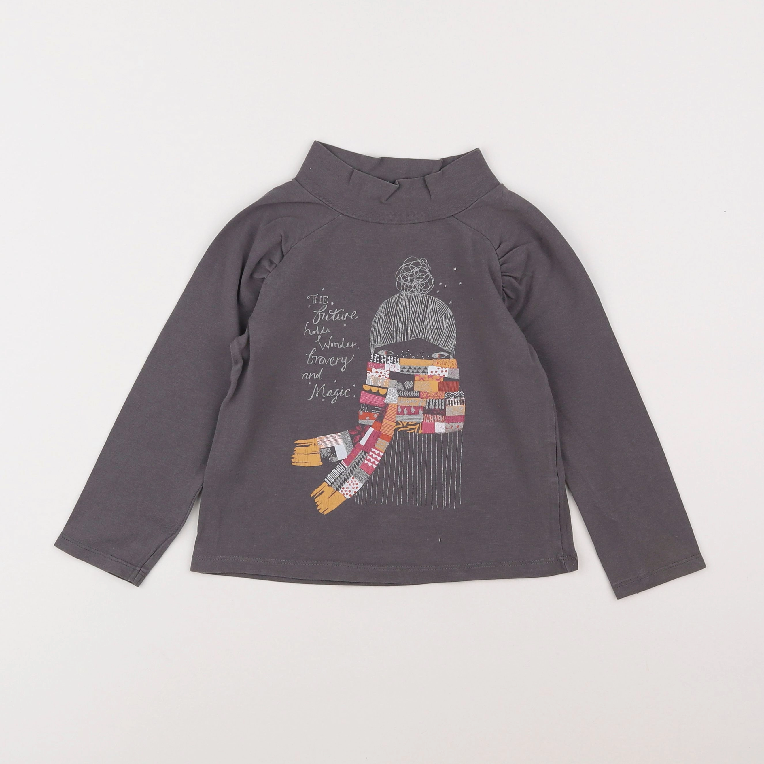 Vertbaudet - tee-shirt gris - 4 ans
