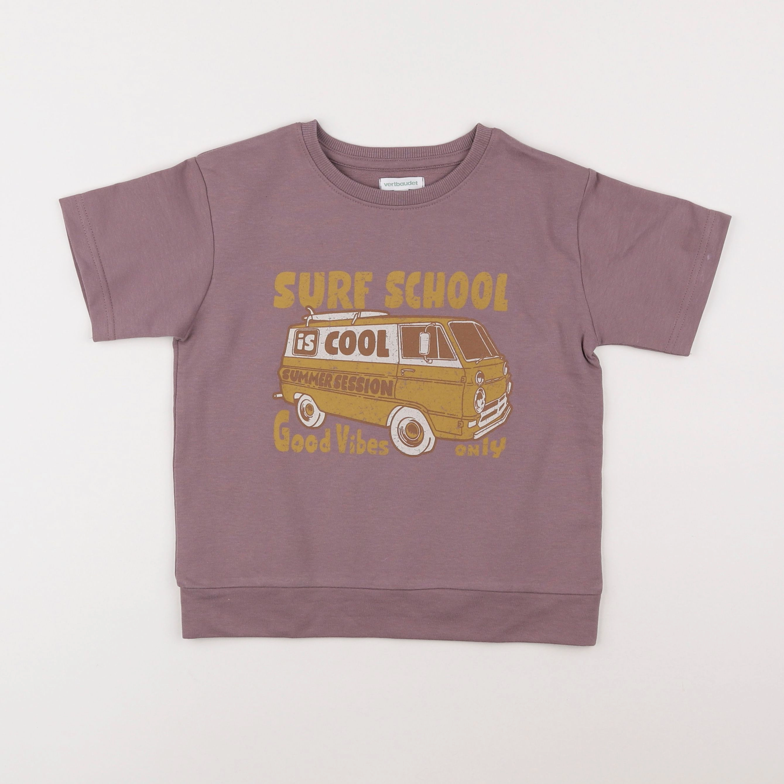 Vertbaudet - sweat violet - 6 ans