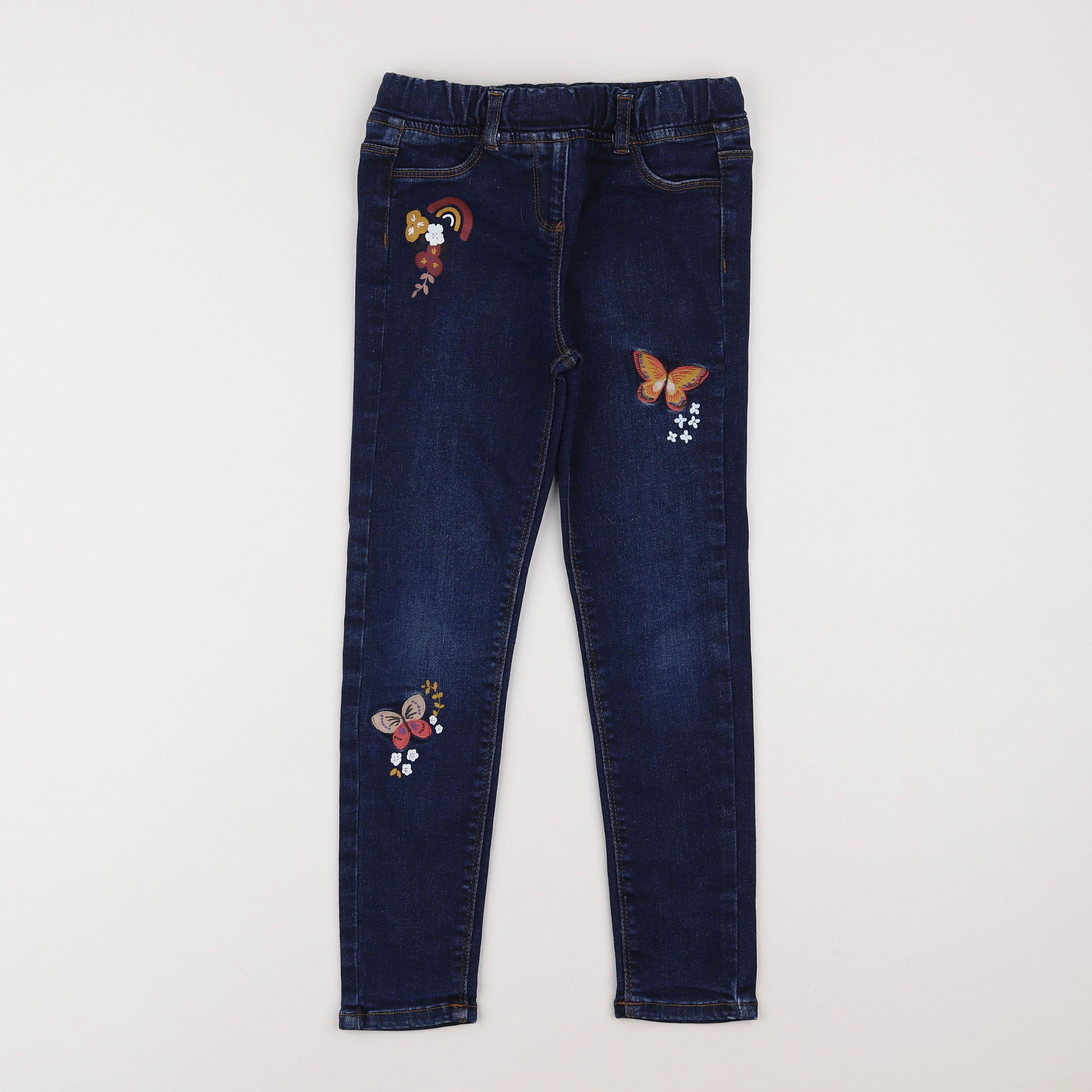 Vertbaudet - jegging bleu - 7 ans