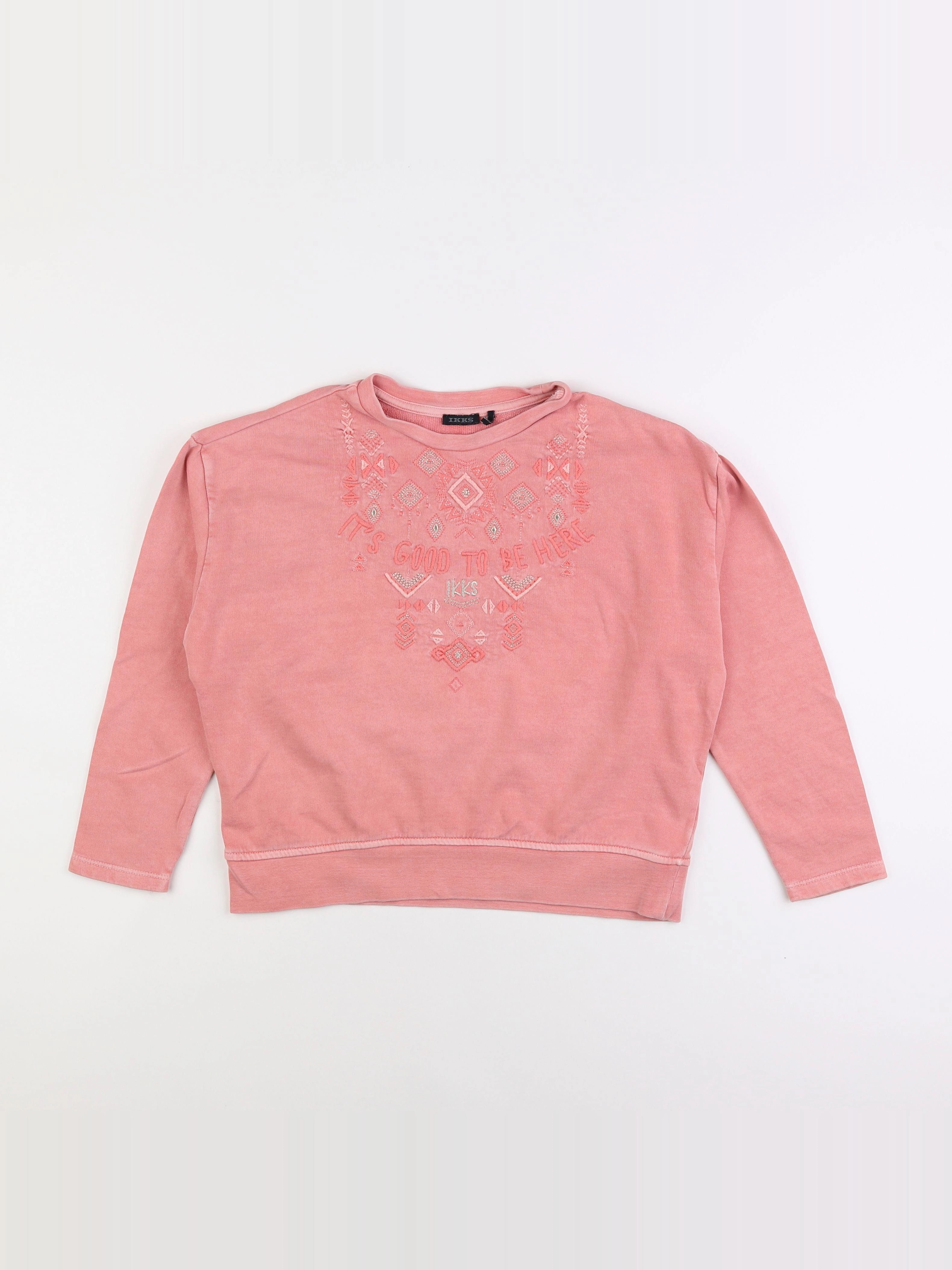 IKKS - sweat rose - 10 ans