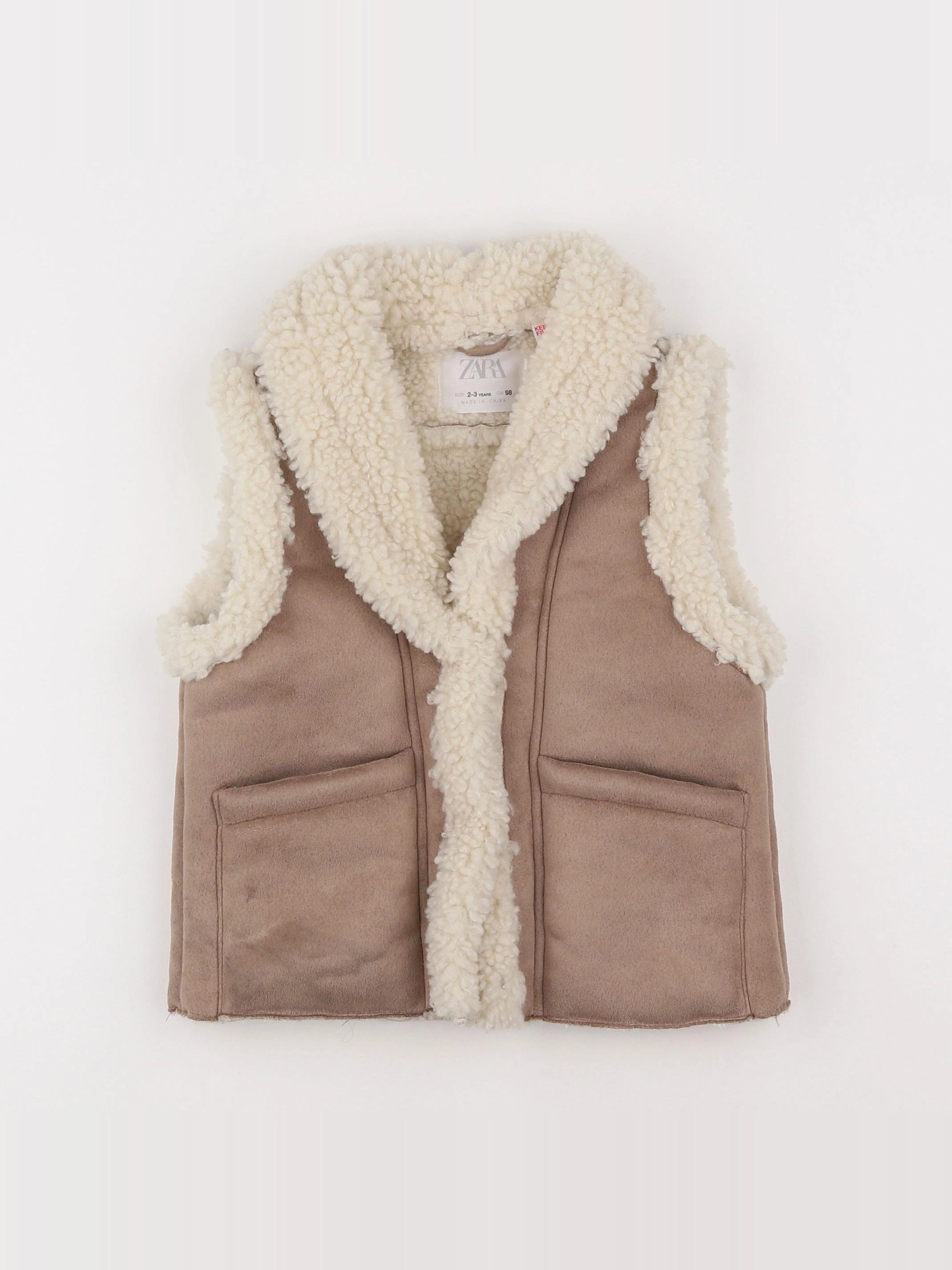 Zara - veste doublé marron - 2/3 ans