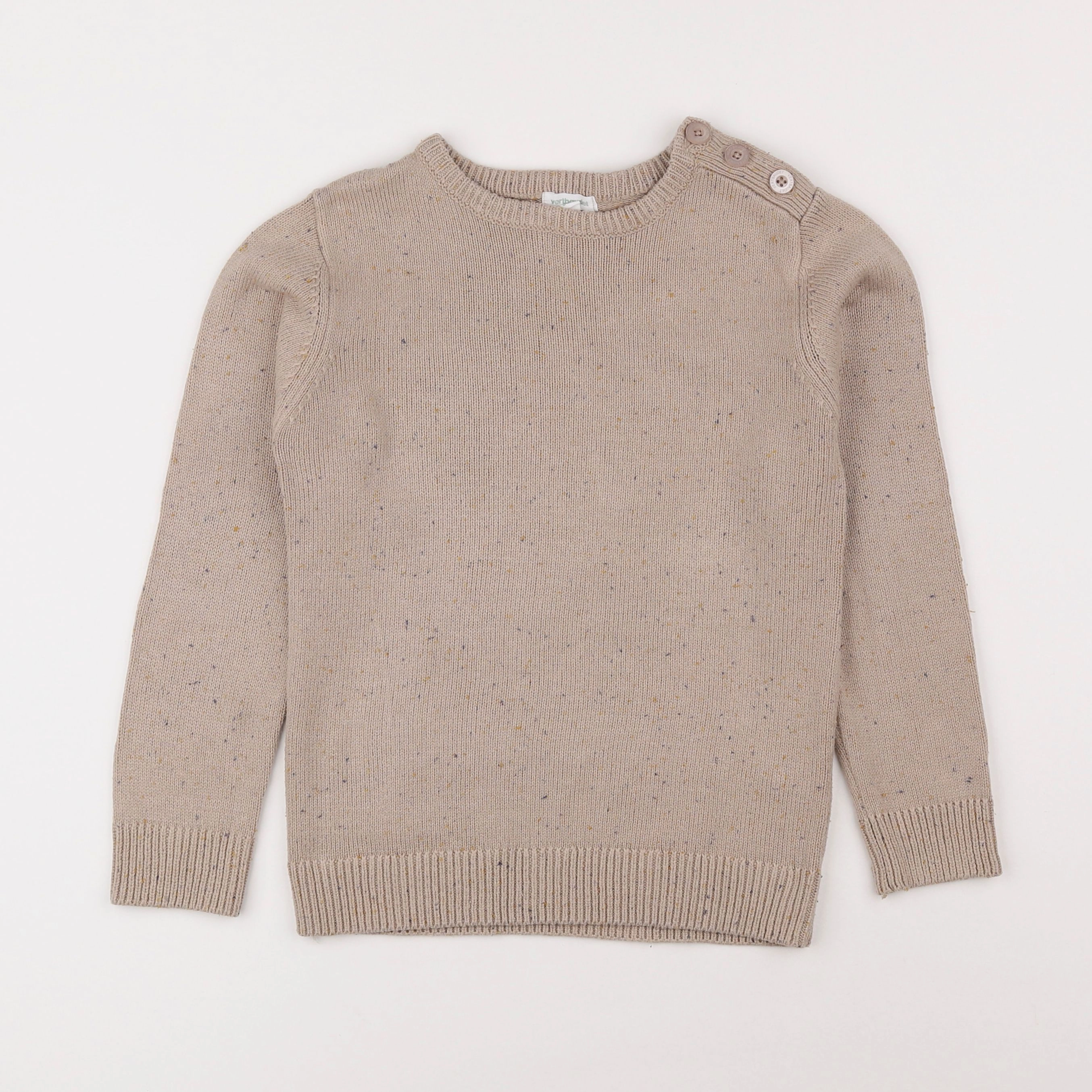 Vertbaudet - pull beige - 8 ans