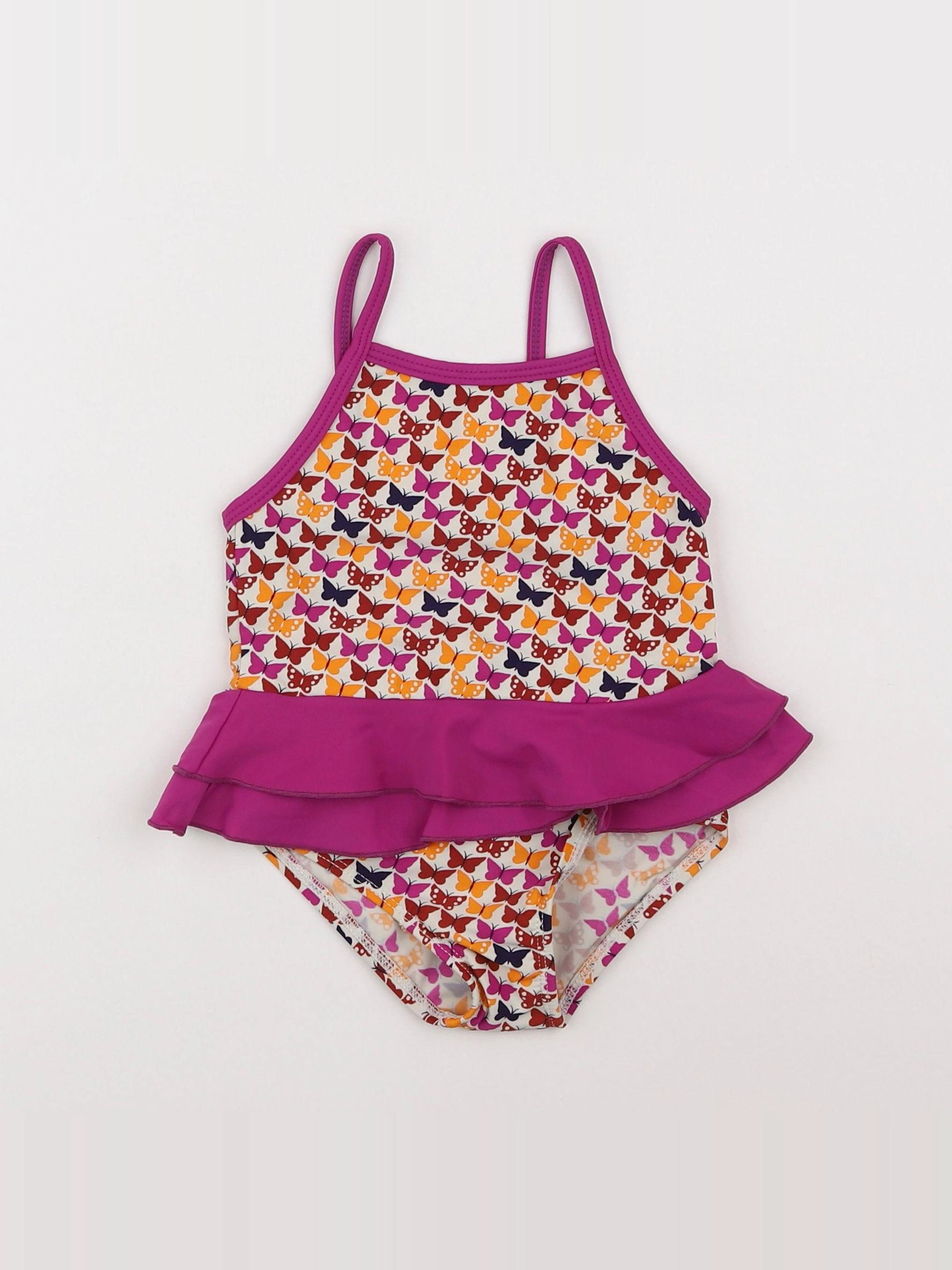 Vertbaudet - maillot de bain rose - 12 mois