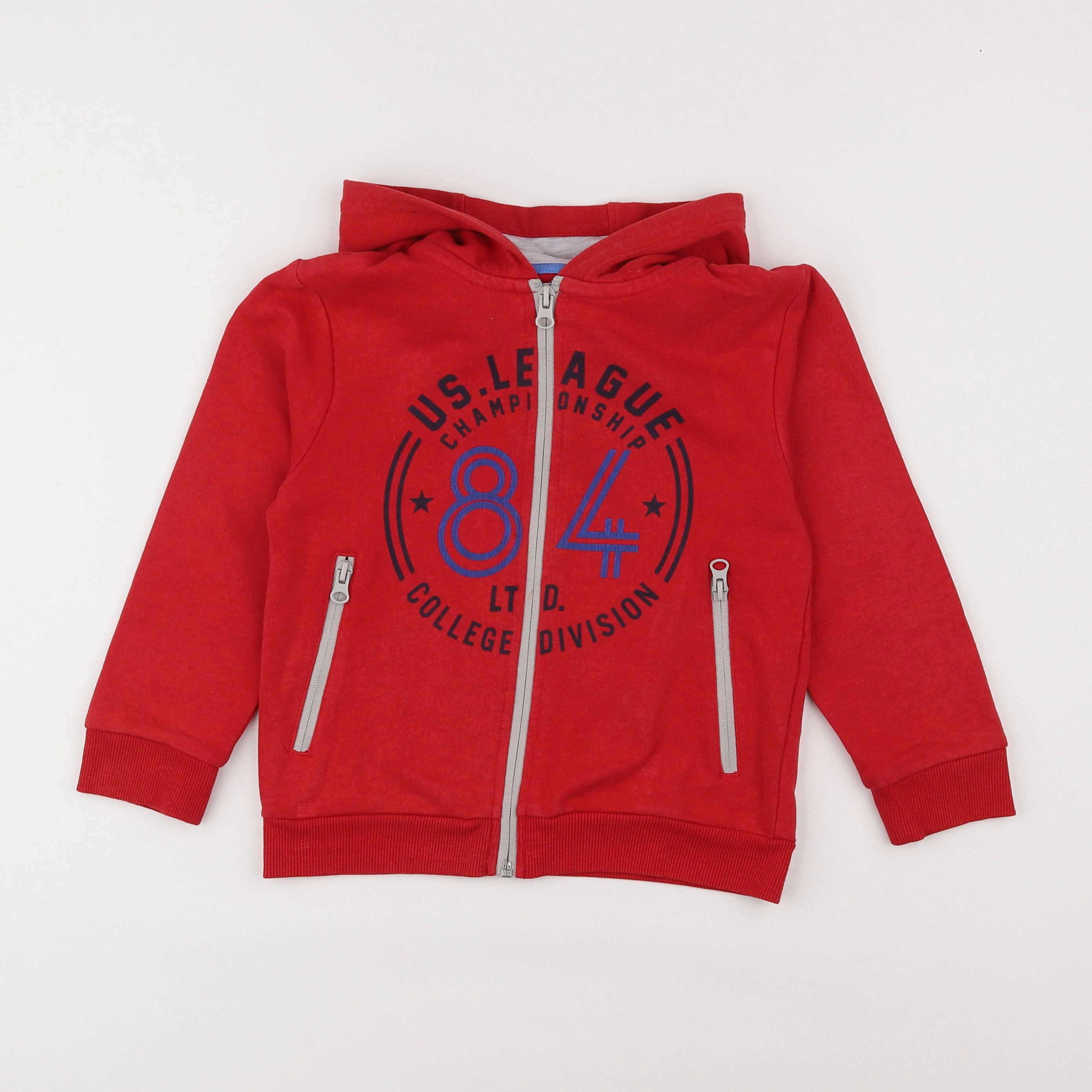 Vertbaudet - sweat rouge - 6 ans