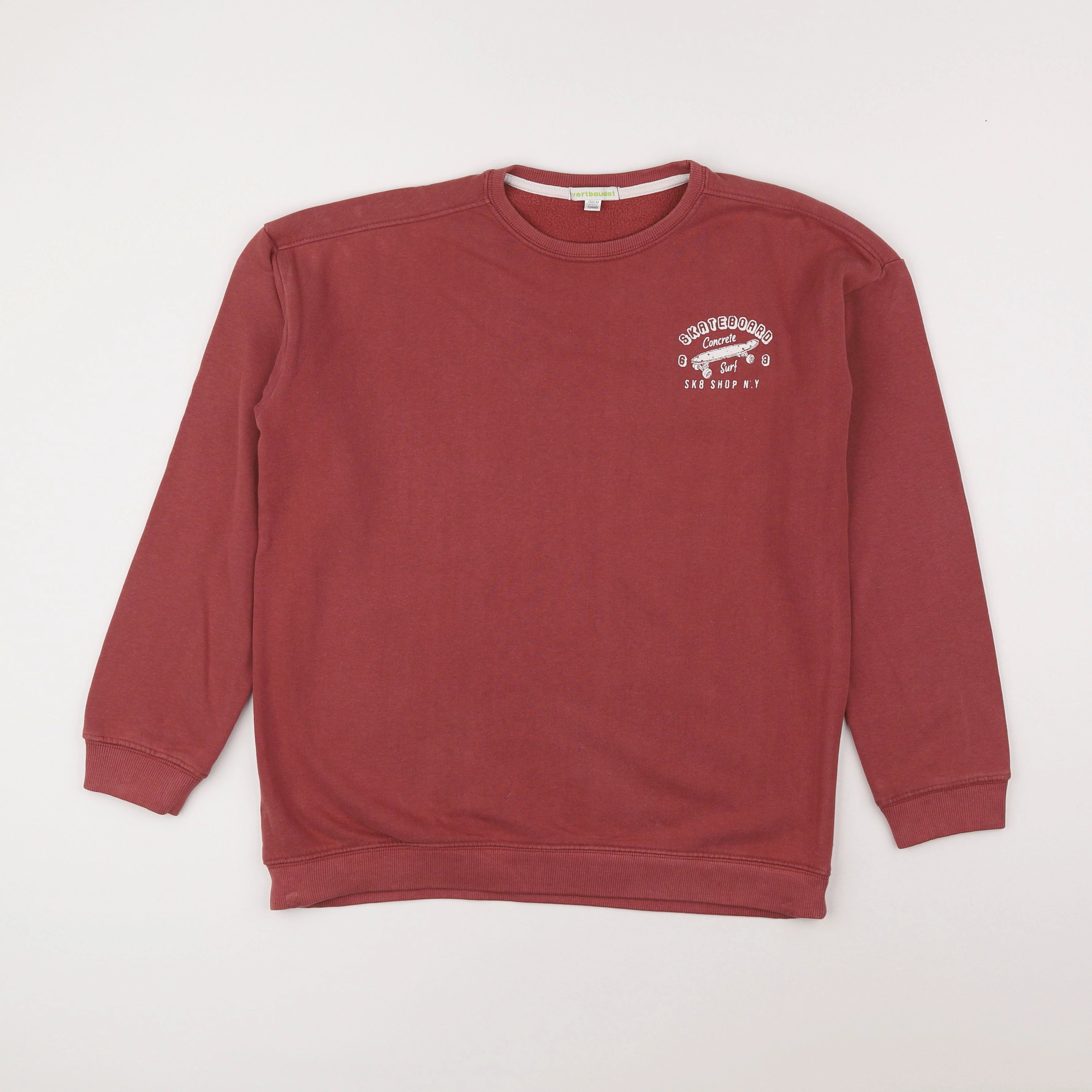 Vertbaudet - sweat rouge - 12 ans