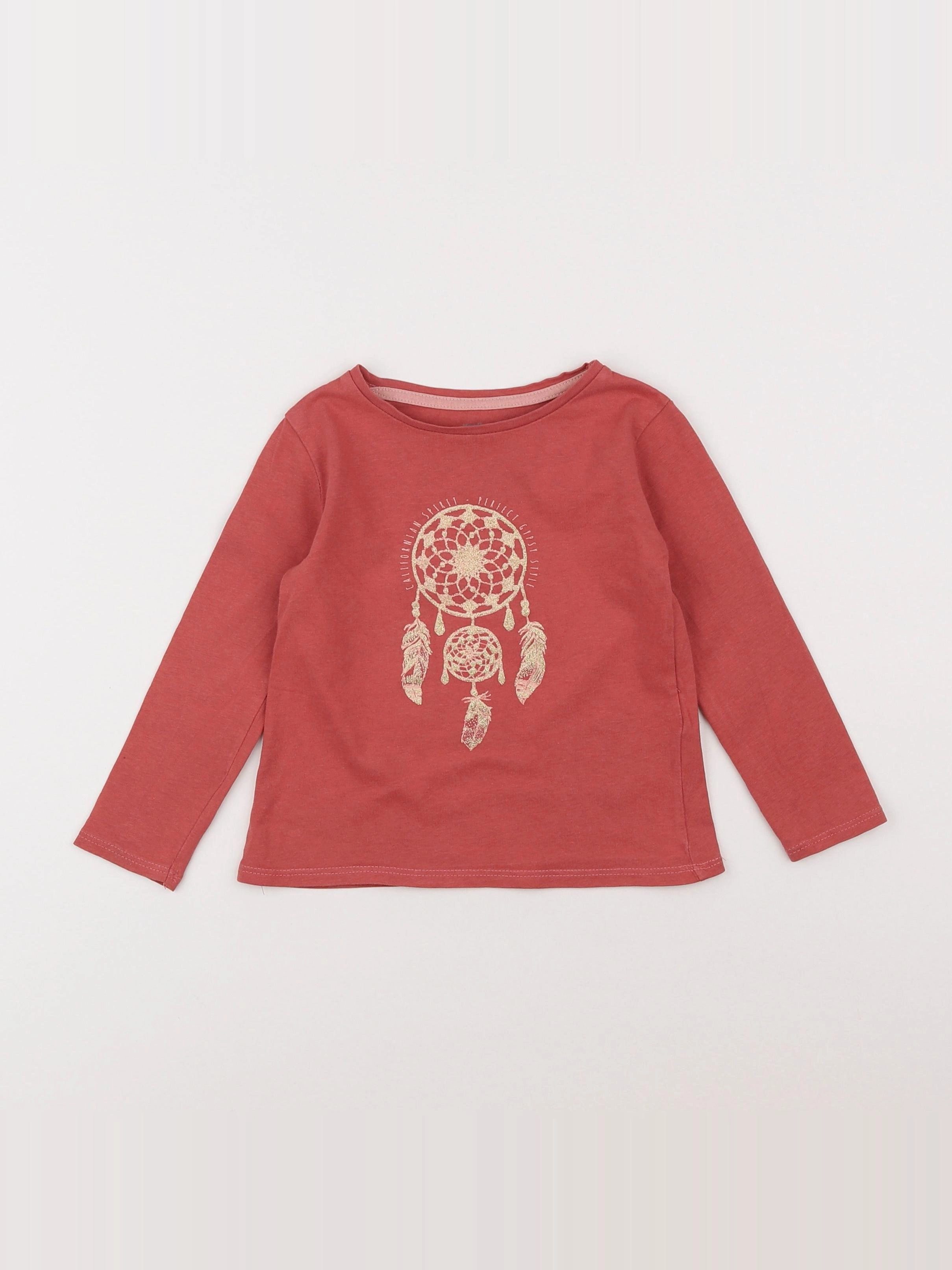 Vertbaudet - tee-shirt rose - 2 ans