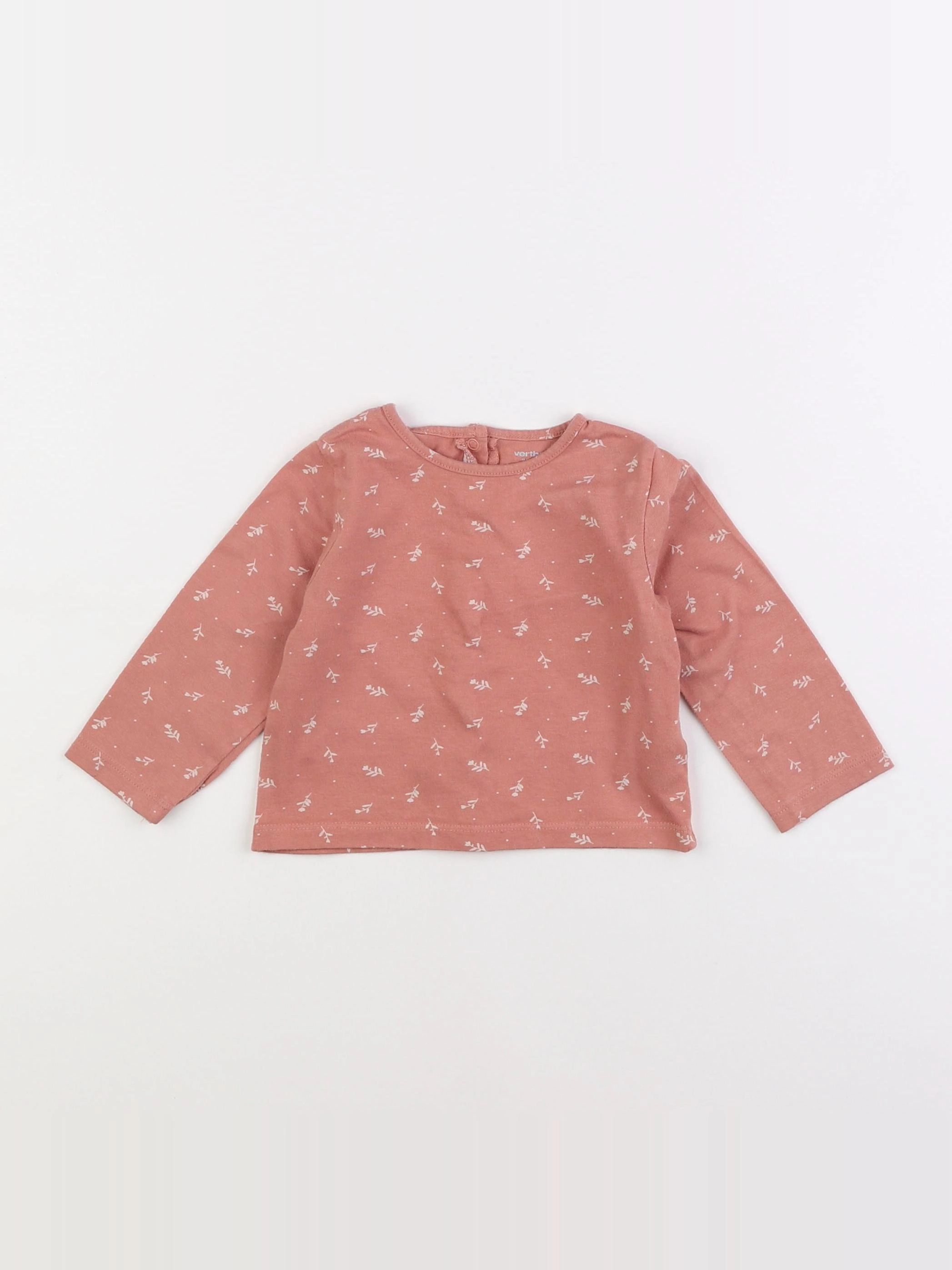 Vertbaudet - tee-shirt rose - 9 mois