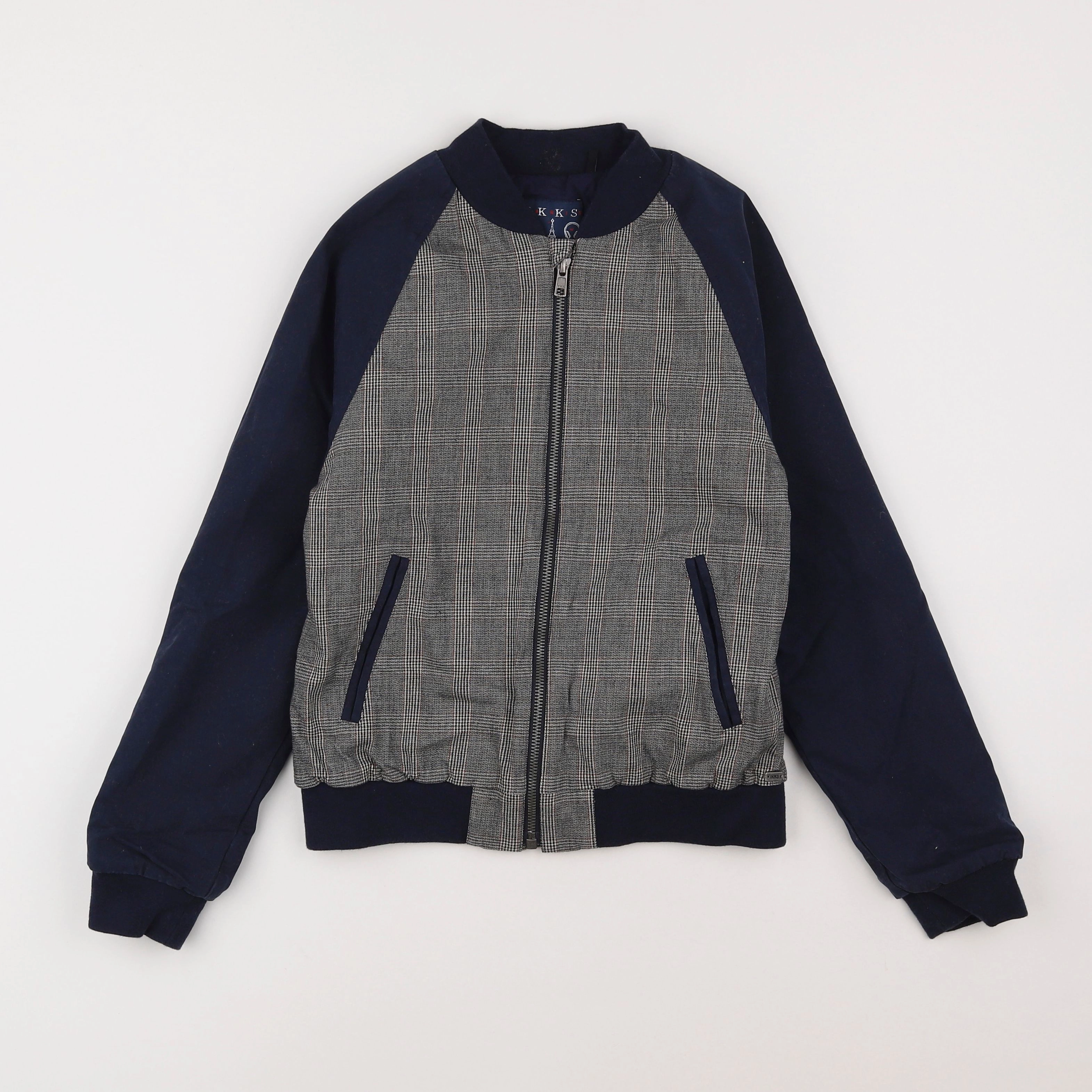 IKKS - veste bleu, gris - 10 ans