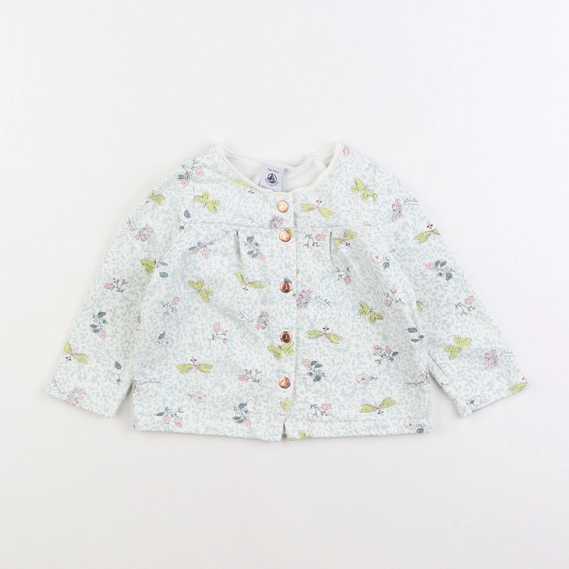 Petit Bateau - sweat multicolore - 2 ans