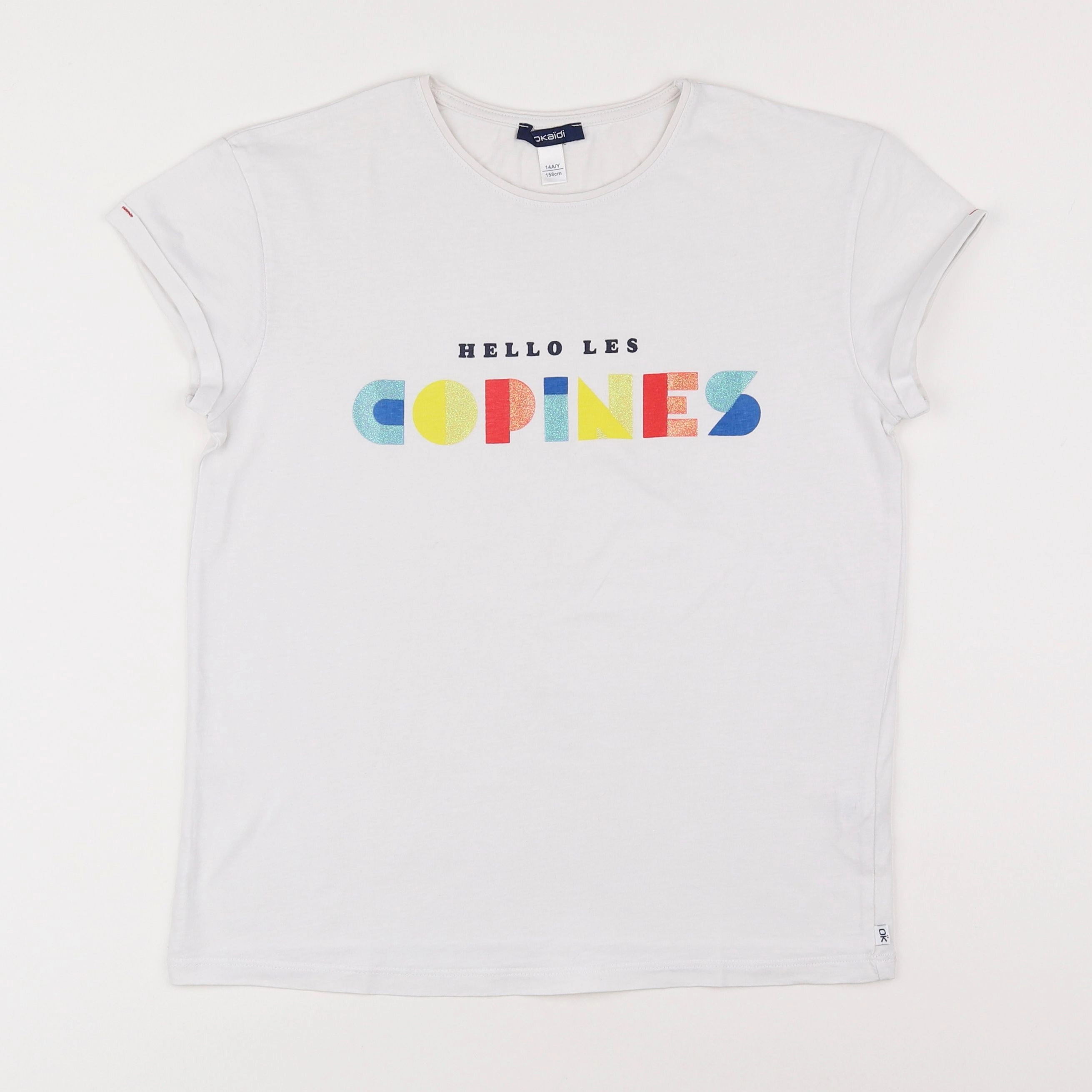 Okaidi - tee-shirt blanc - 14 ans
